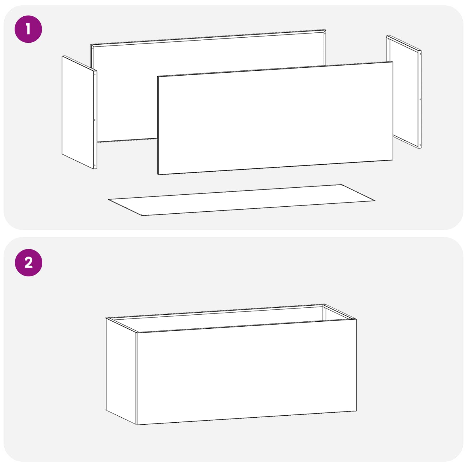 Garden Planter Anthracite Steel 100x40x40cm