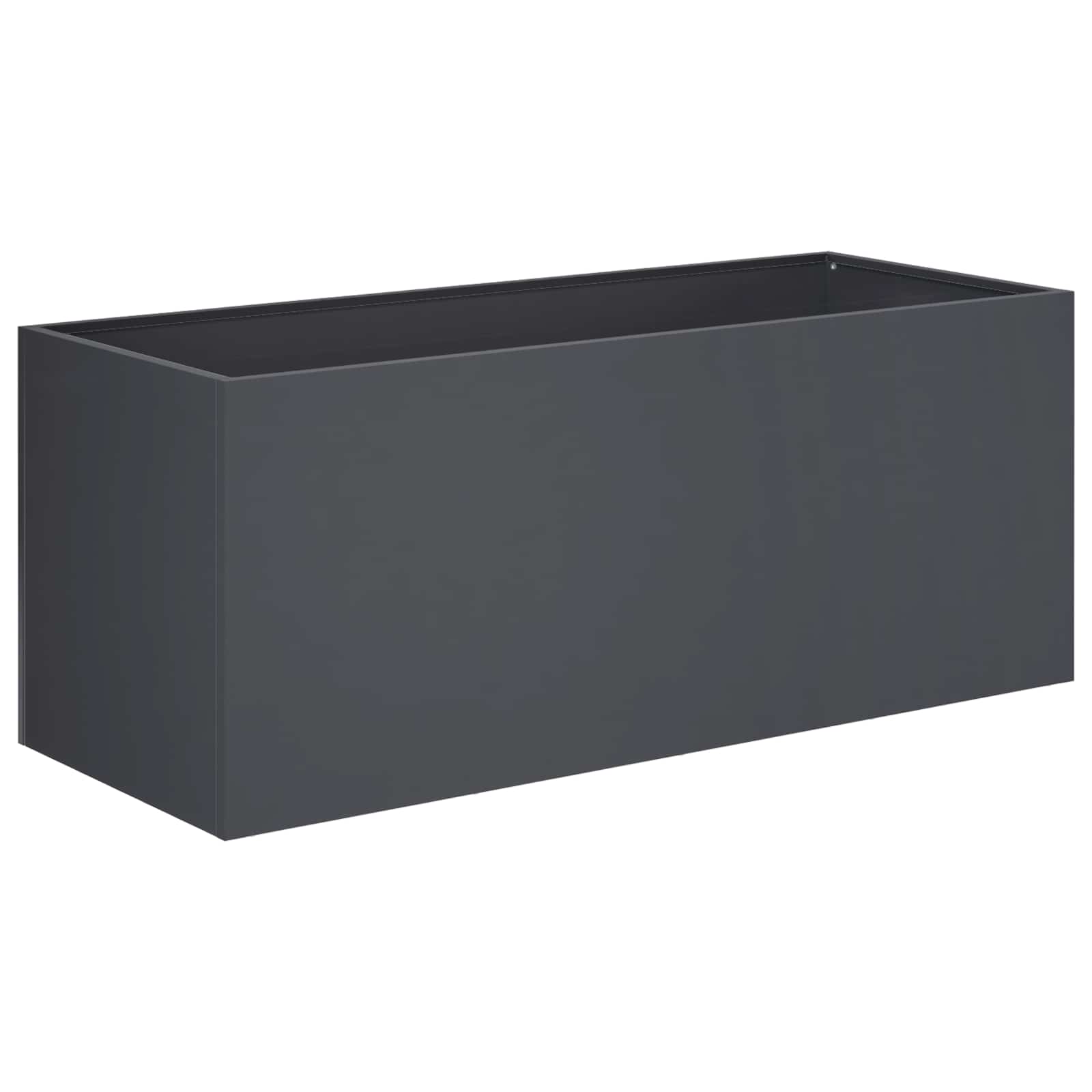 Garden Planter Anthracite Steel 100x40x40cm