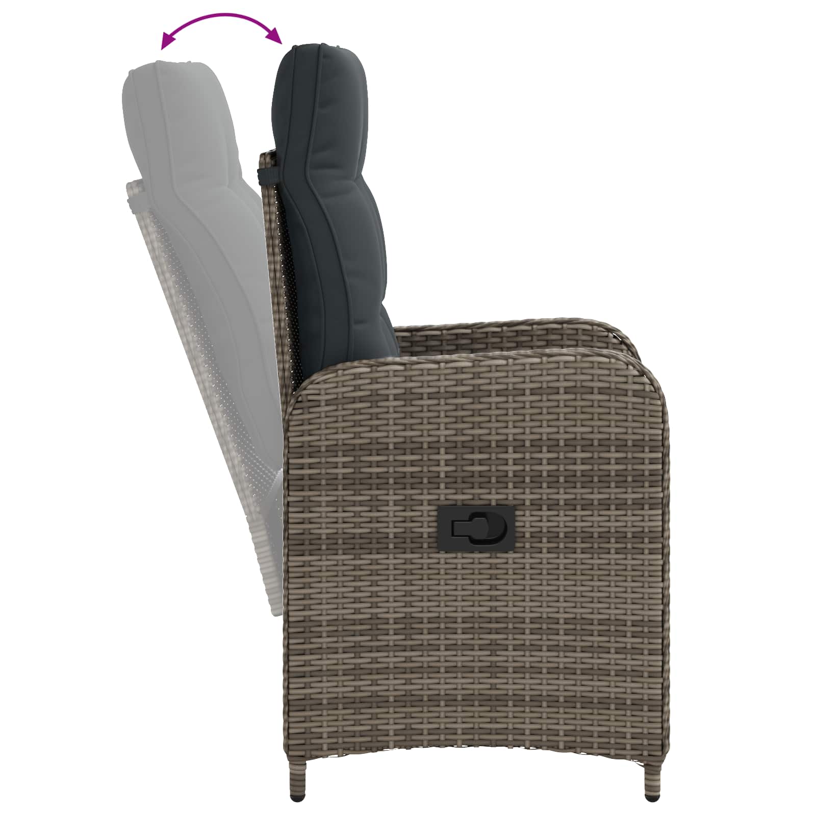 Outdoor Dining Set Grey 57x63x94cm
