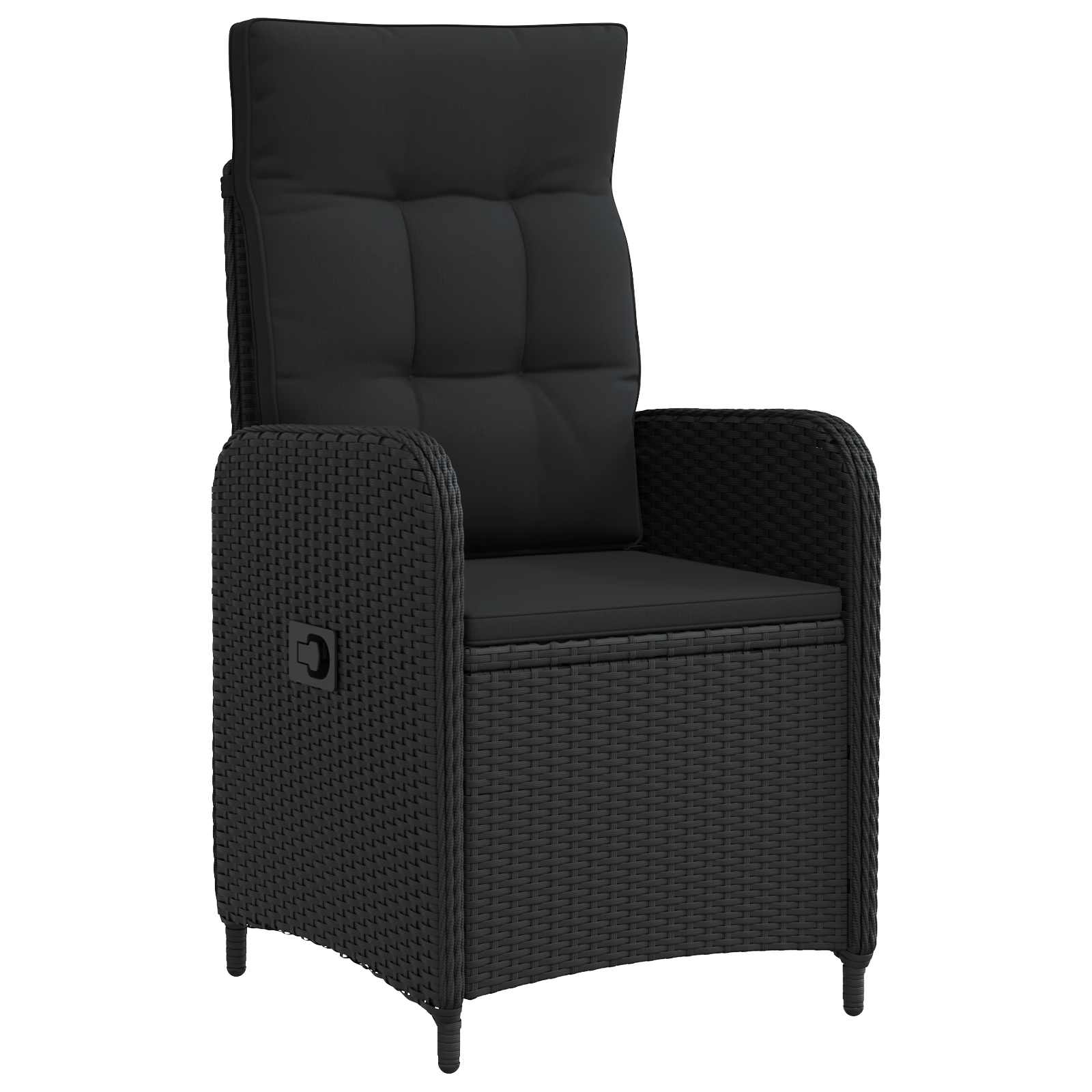 Garden Lounge Set Black Rattan 57x63x94cm