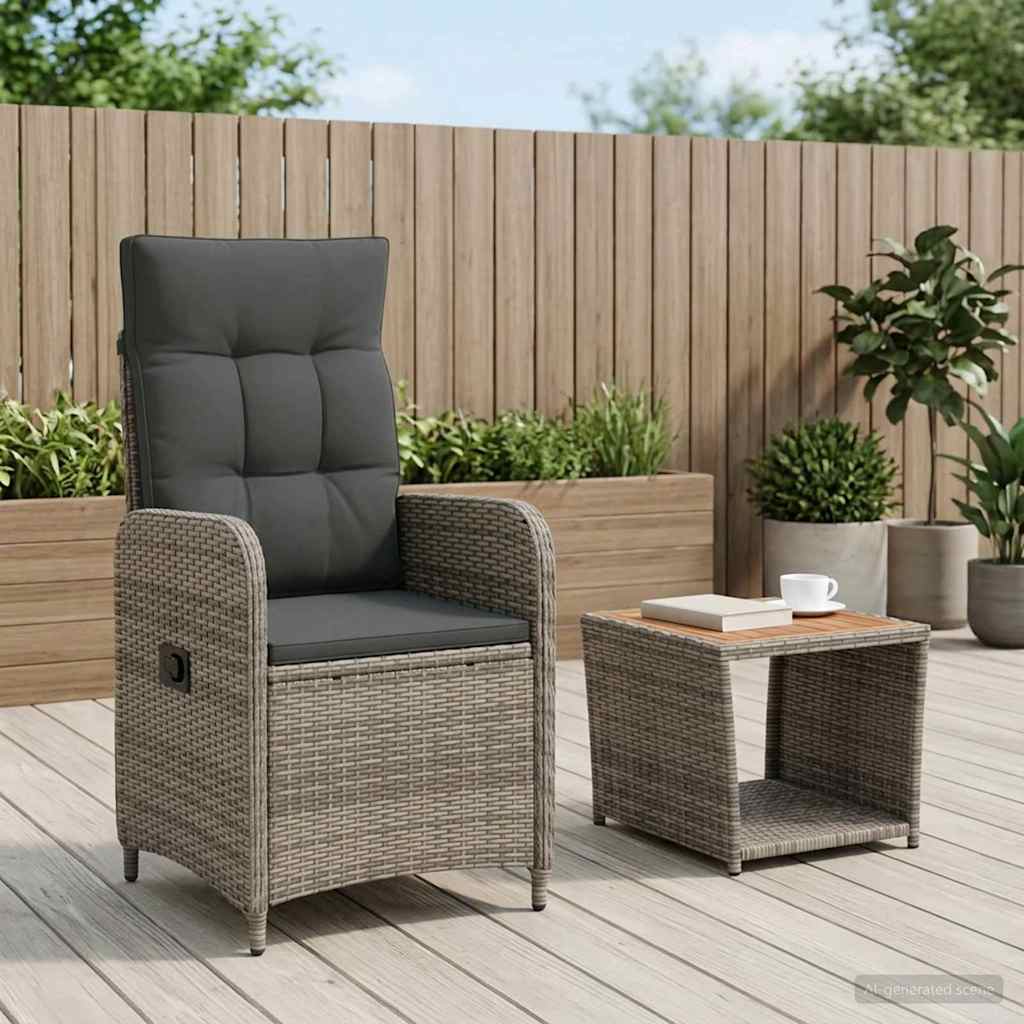 Grey Outdoor Lounge Set 57x63x94cm