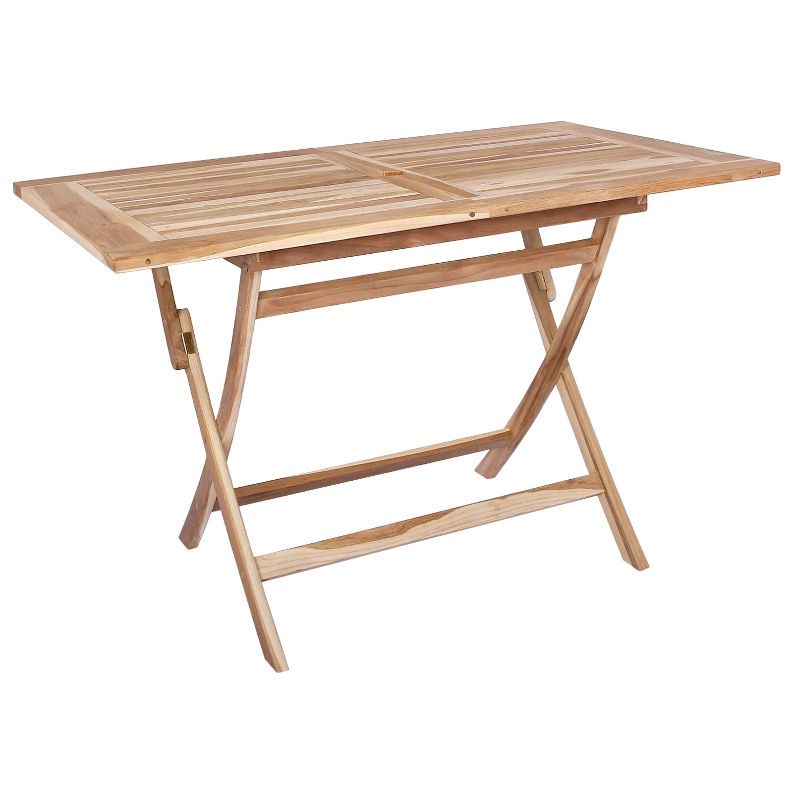 Teak Garden Furniture Set Natural 120x70x75.5cm