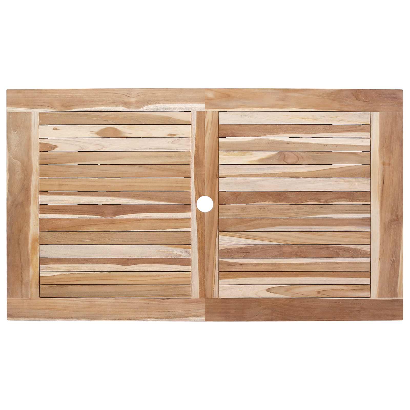 Teak Garden Furniture Set Natural 120x70x75.5cm
