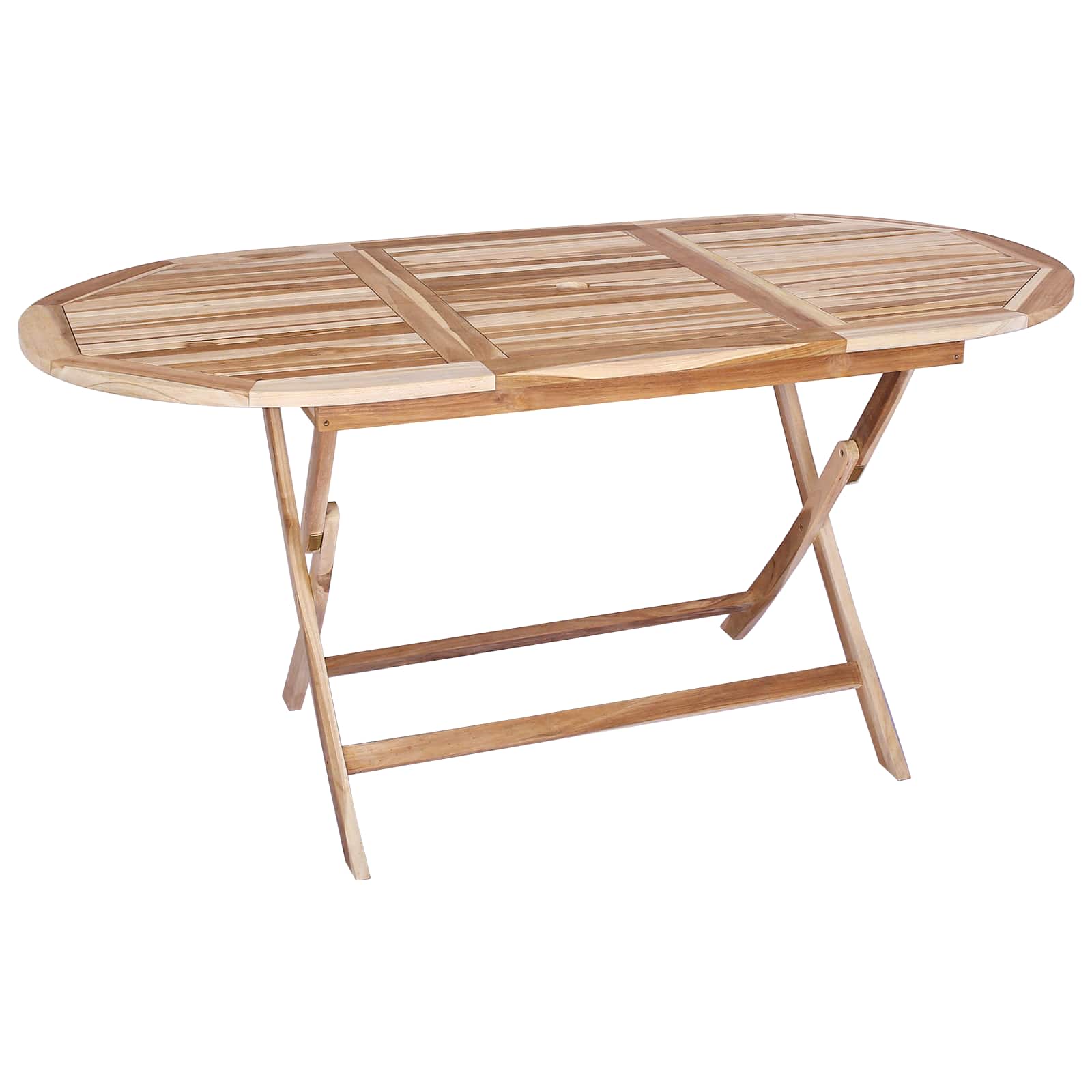 Teak Garden Furniture Set Natural 160x80x76cm