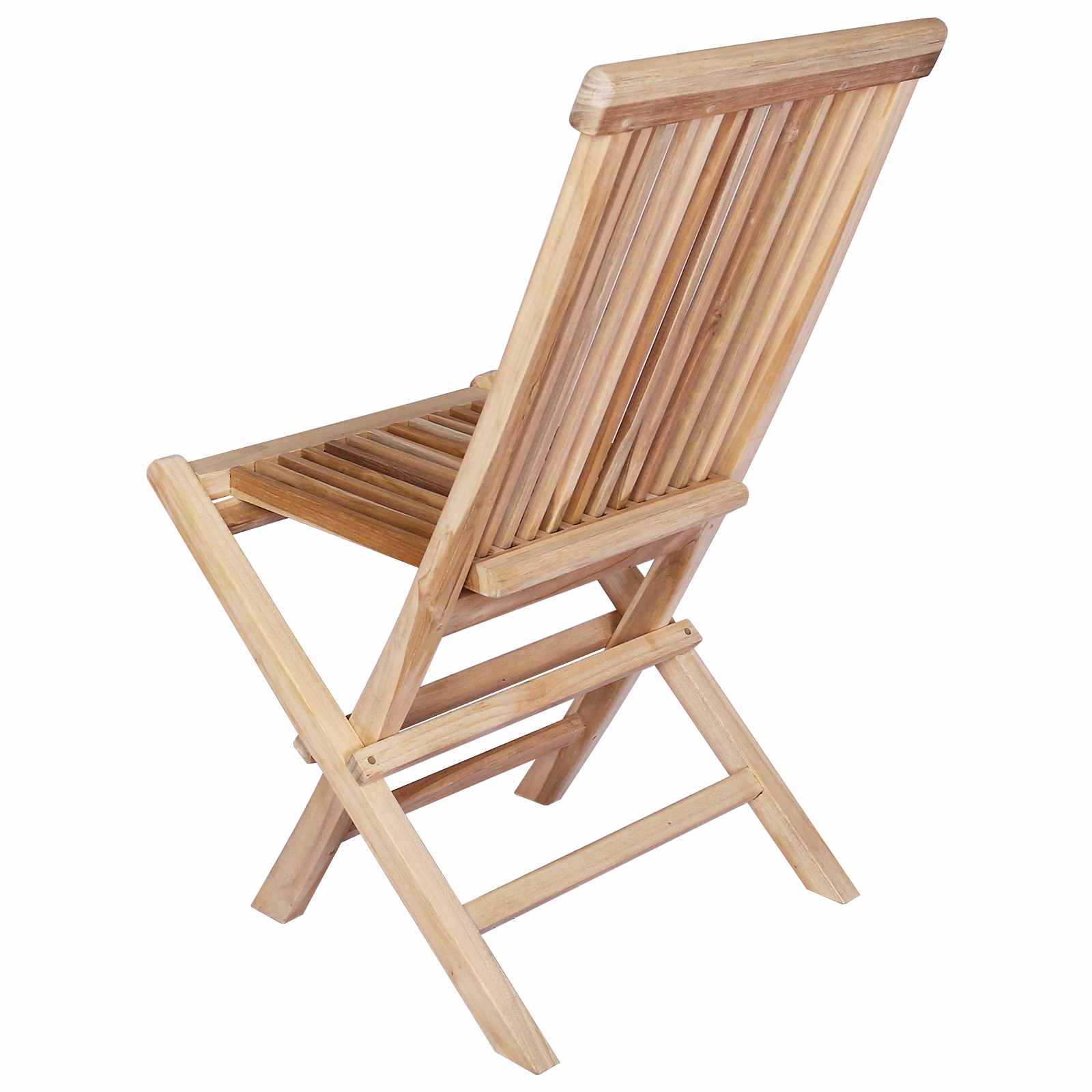 Folding Garden Chair Natural Wood 47.5x61x89cm