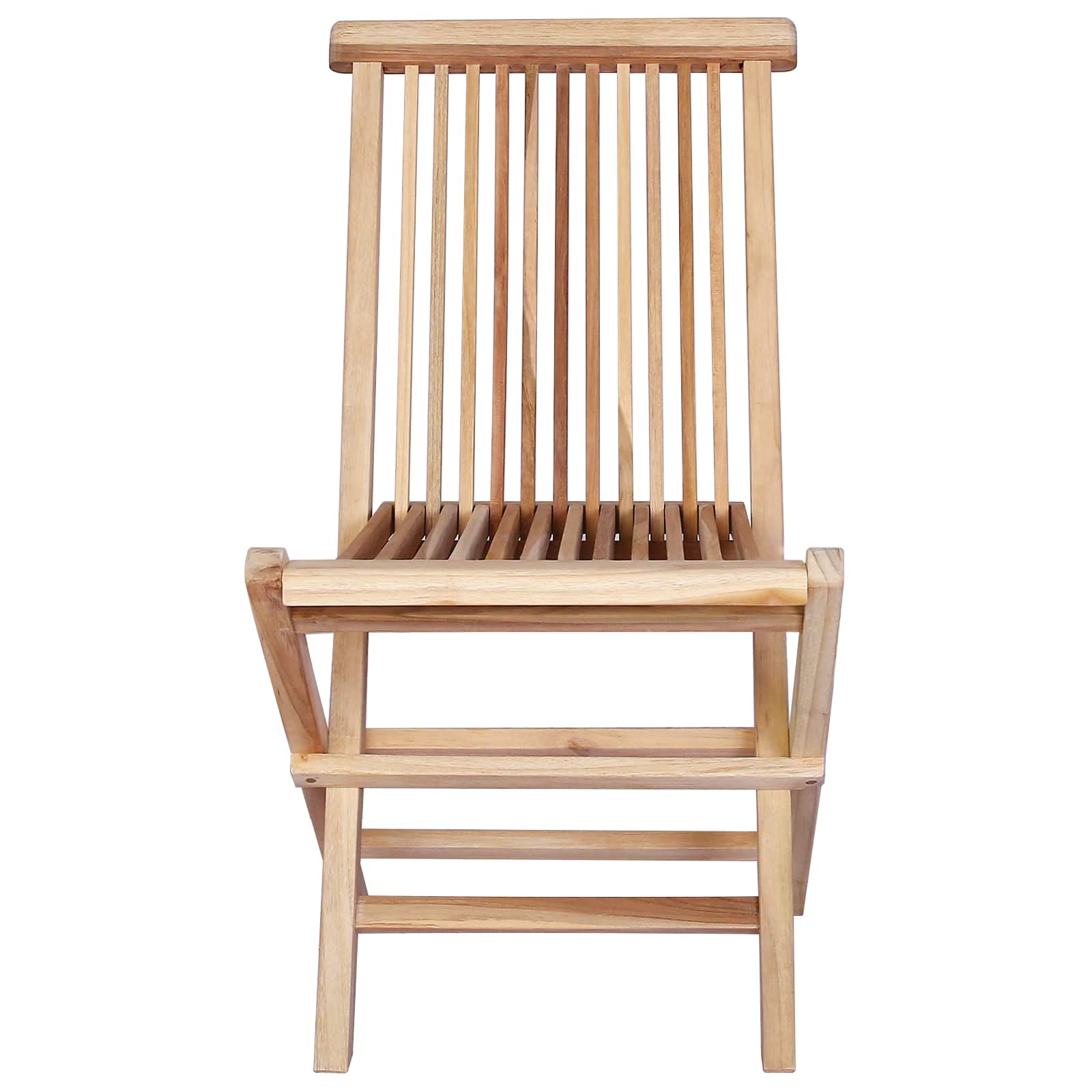 Folding Garden Chair Natural Wood 47.5x61x89cm