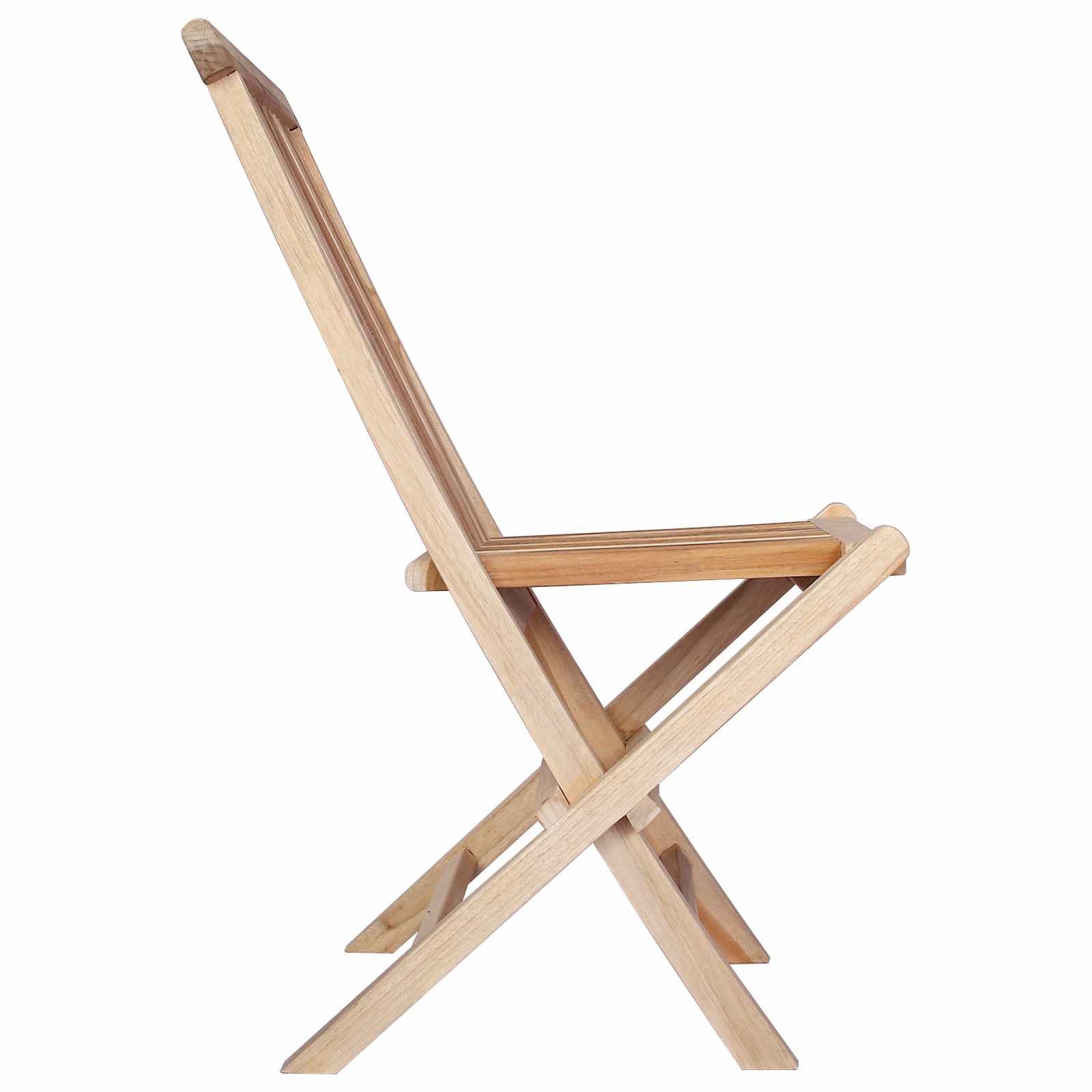 Folding Garden Chair Natural Wood 47.5x61x89cm