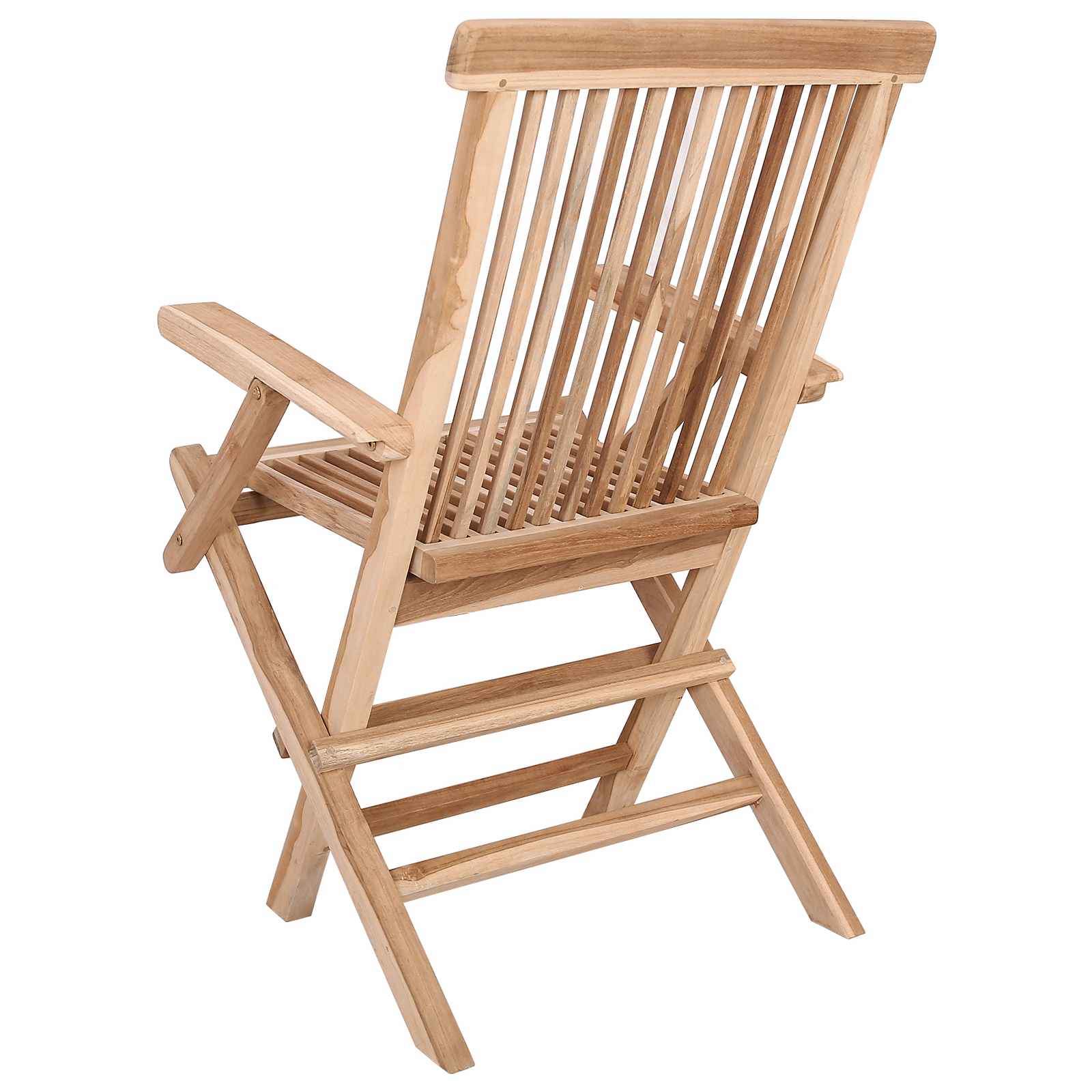Natural Teak Folding Chair Set 55x61x89cm