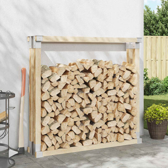 Firewood Stack Aid 12pc Steel Silver | Simpledeals