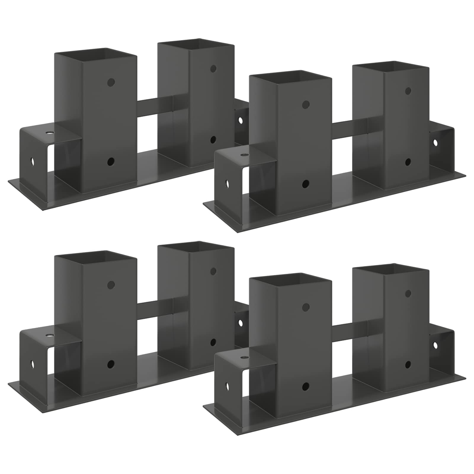 Steel Firewood Stack Aids 4pc Anthracite | Simpledeals