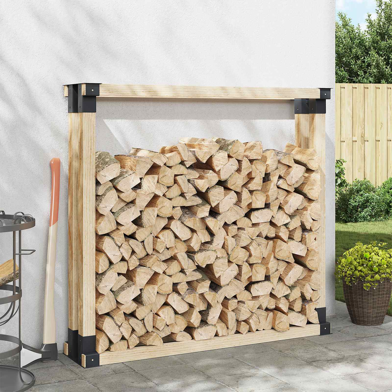 Steel Firewood Stack Aids 12pk Anthracite | Simpledeals