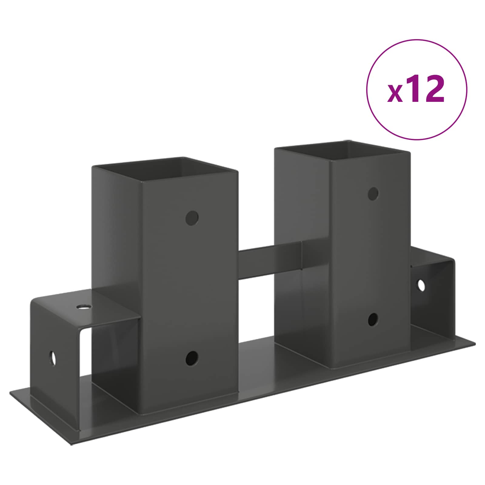 Steel Firewood Stack Aids 12pk Anthracite | Simpledeals