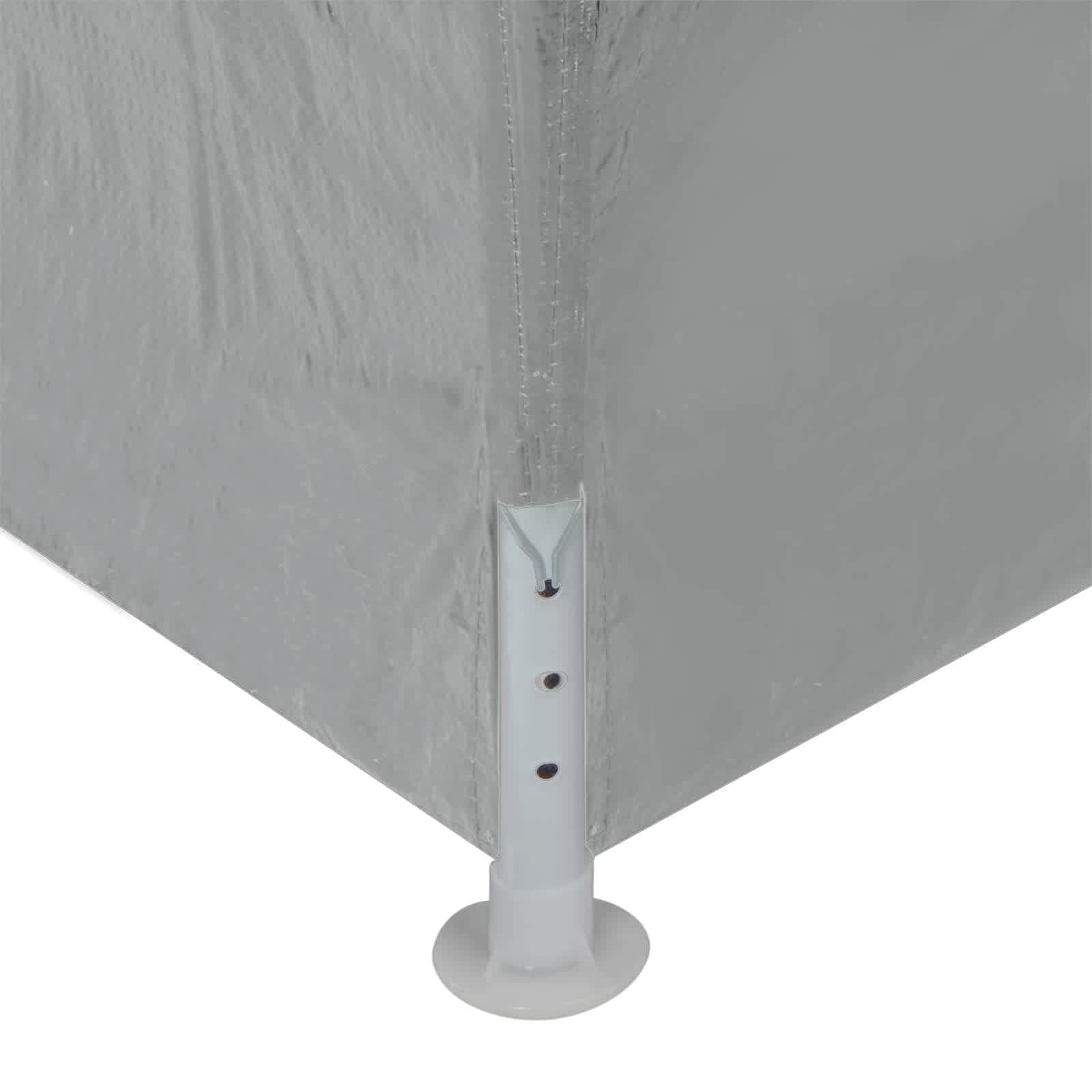 Party Tent 9x3m PE Steel Light Grey | Simpledeals