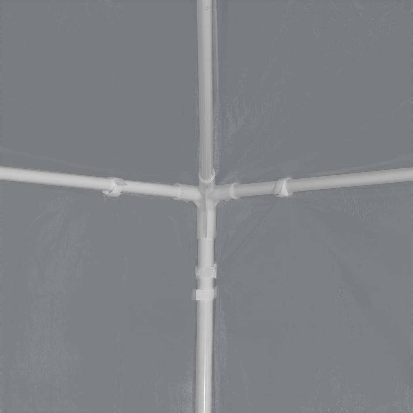 Party Tent 12x3m Light Grey PE Steel | Simpledeals