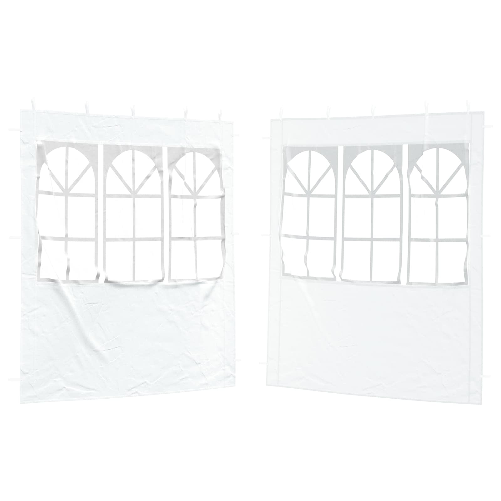 Party Tent Sidewalls 200x195cm White PE Steel | Simpledeals