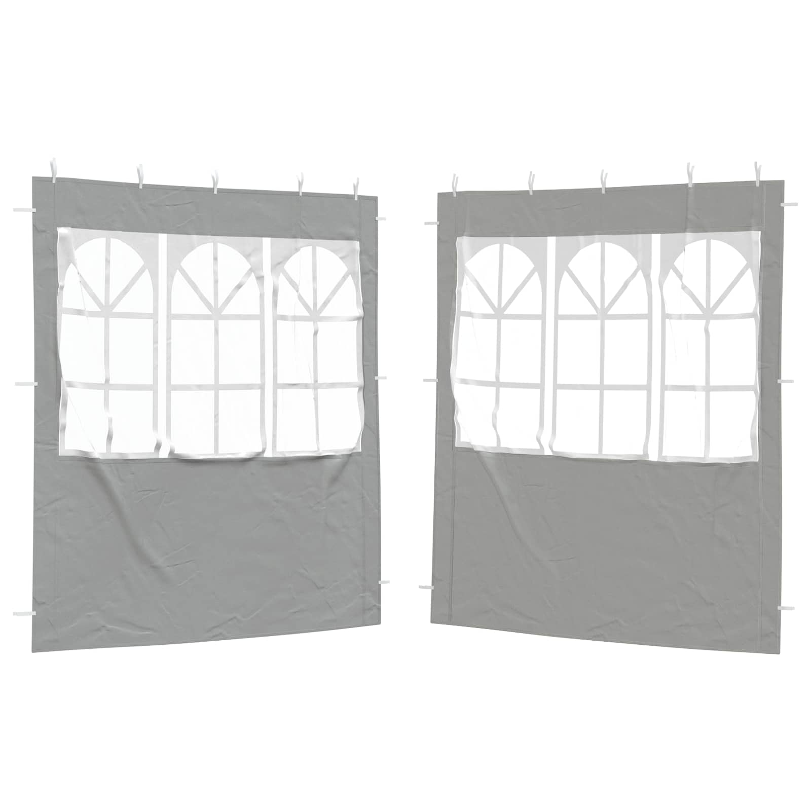 Party Tent Sidewalls 200x195cm Light Grey 2pk | Simpledeals