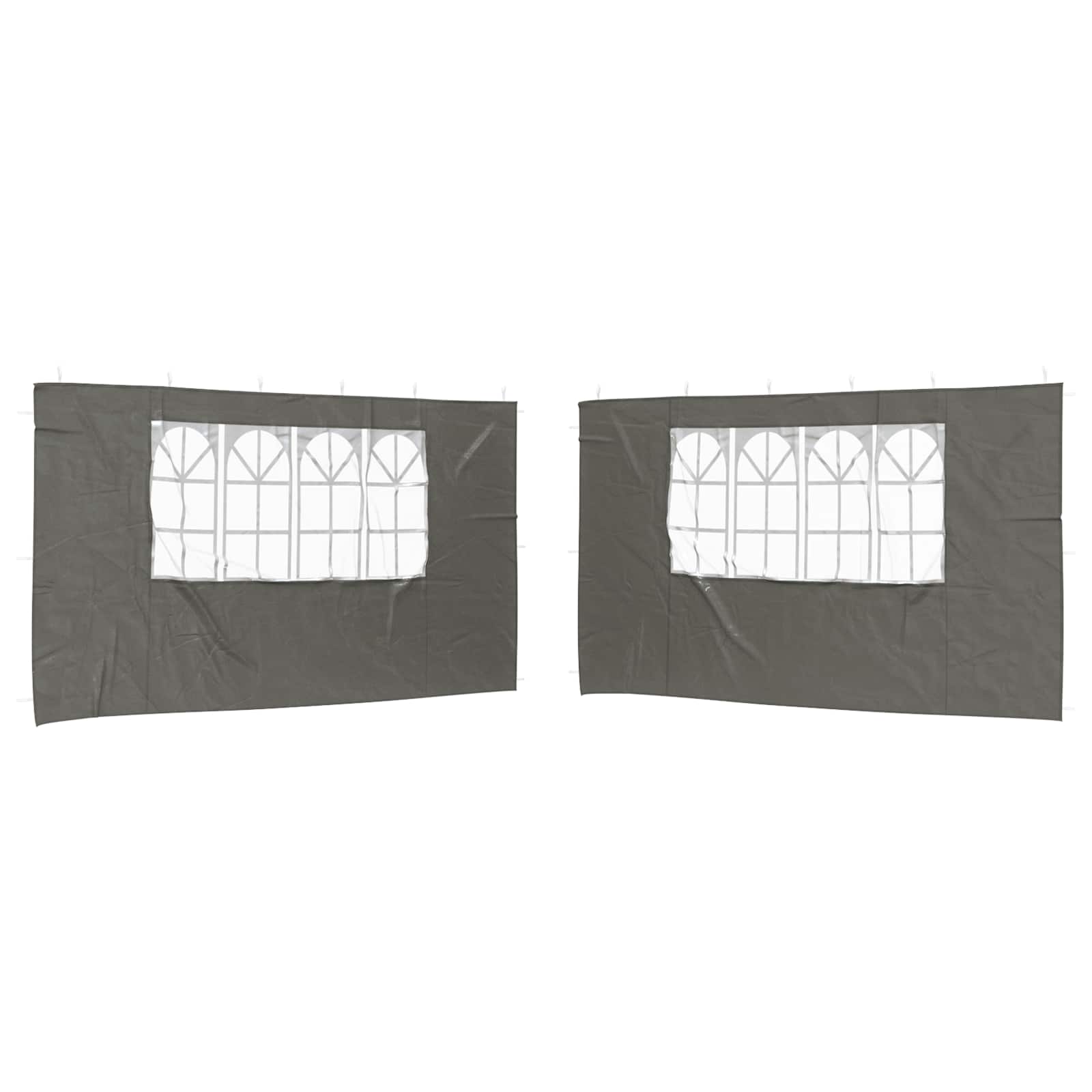 Party Tent Sidewalls 400x195cm Anthracite PE | Simpledeals