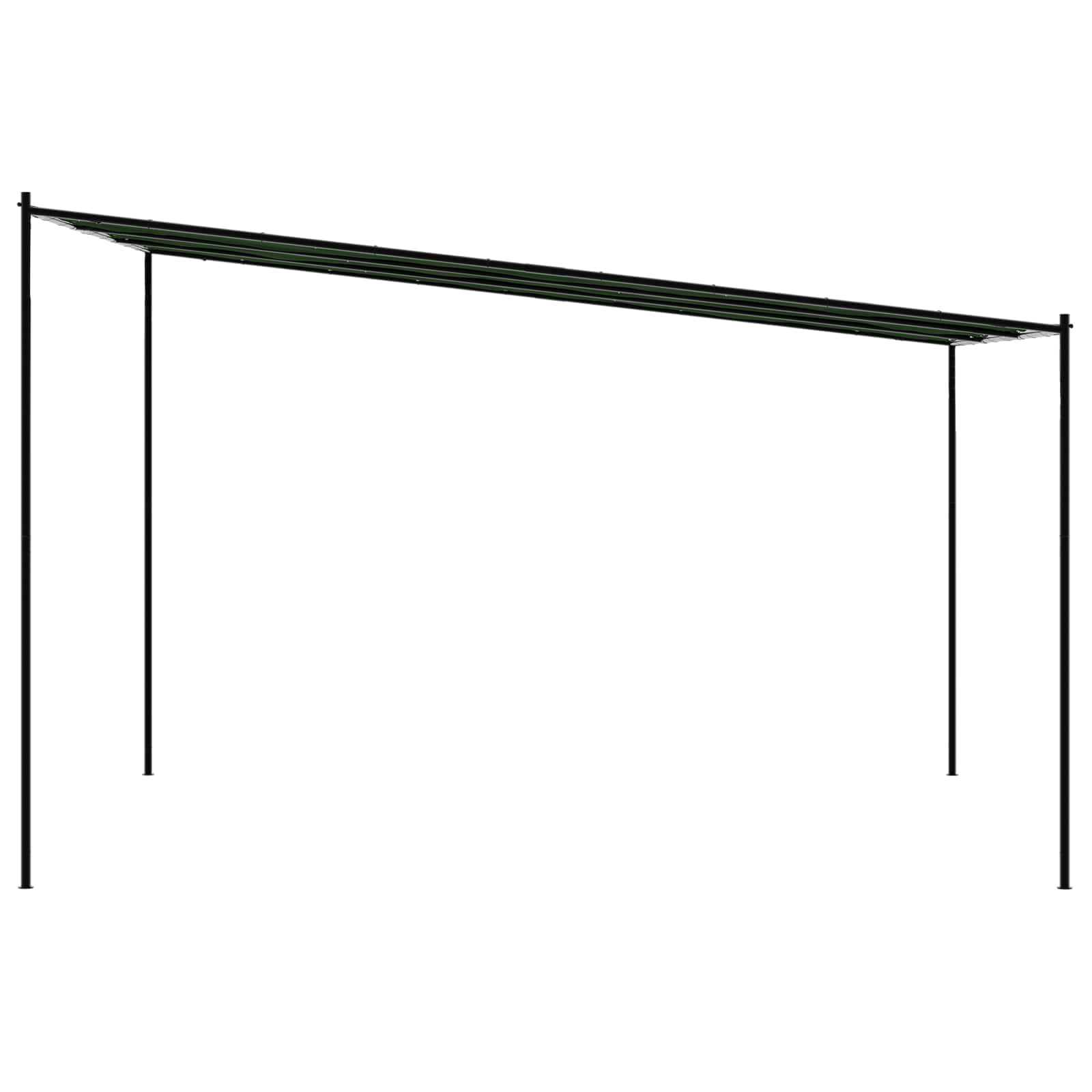 Louvred Gazebo 4x4m Steel Frame Green | Simpledeals