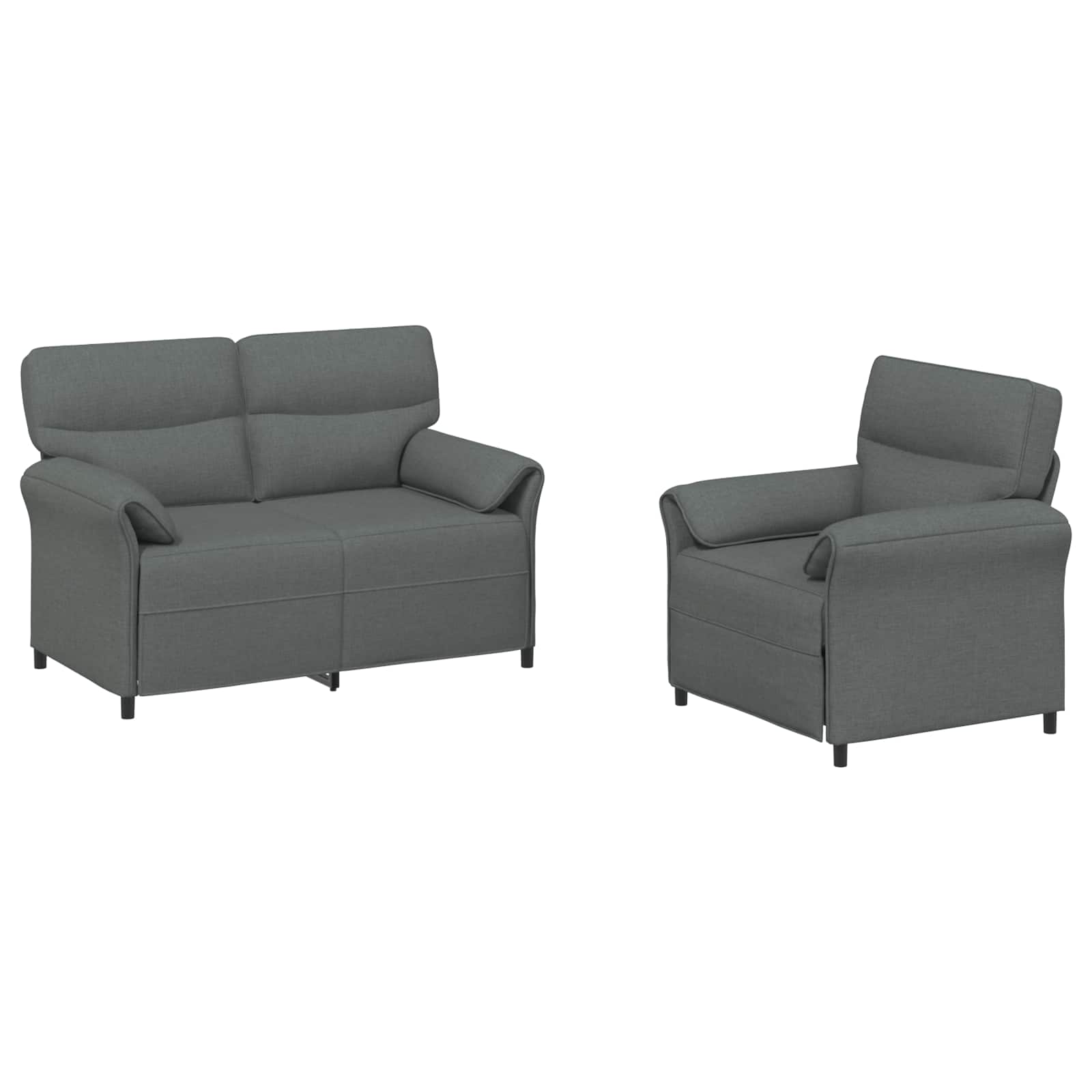 Grey Fabric Sofa Set 138x83x95cm