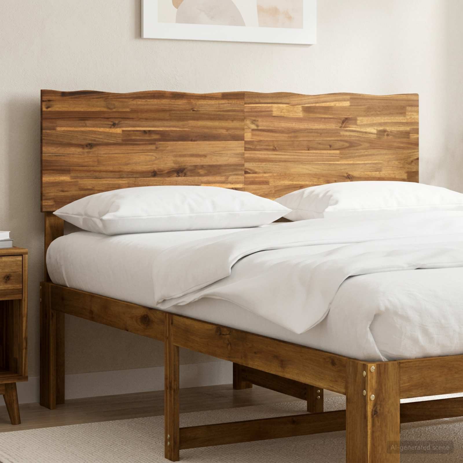 Live Edge Headboard Natural Solid Wood 139x3.6x101cm
