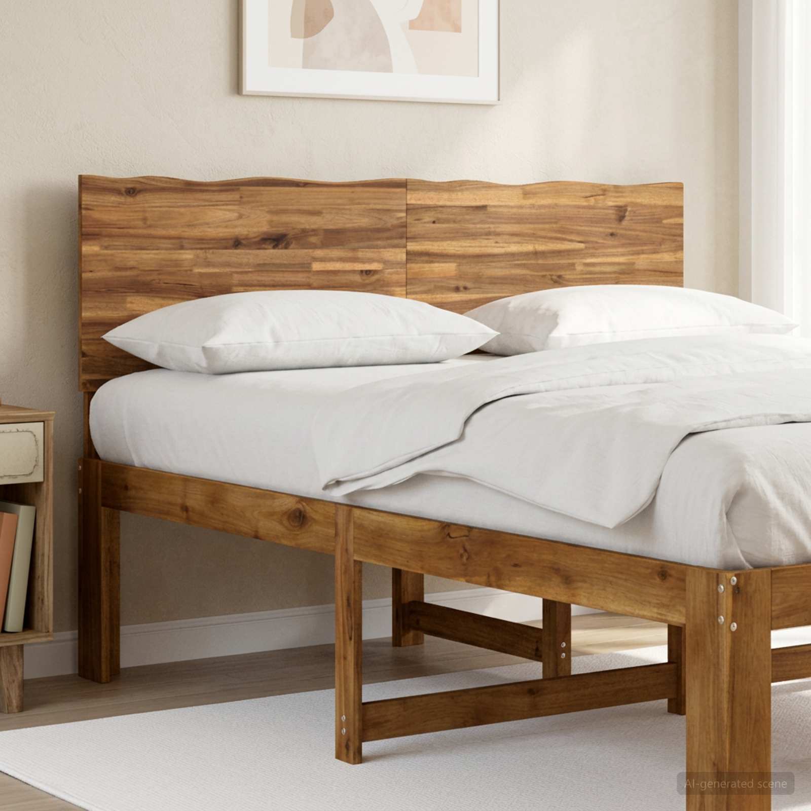 Live Edge Headboard Natural Wood 139x3.6x91cm
