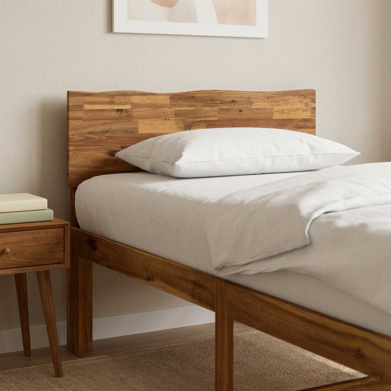 Solid Wood Headboard Natural 94x3.6x81cm