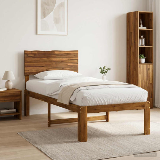 Timber Single Bed Frame Natural 90x190cm