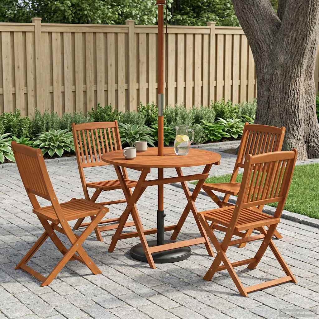 5pc Eucalyptus Outdoor Furniture Set | Simpledeals