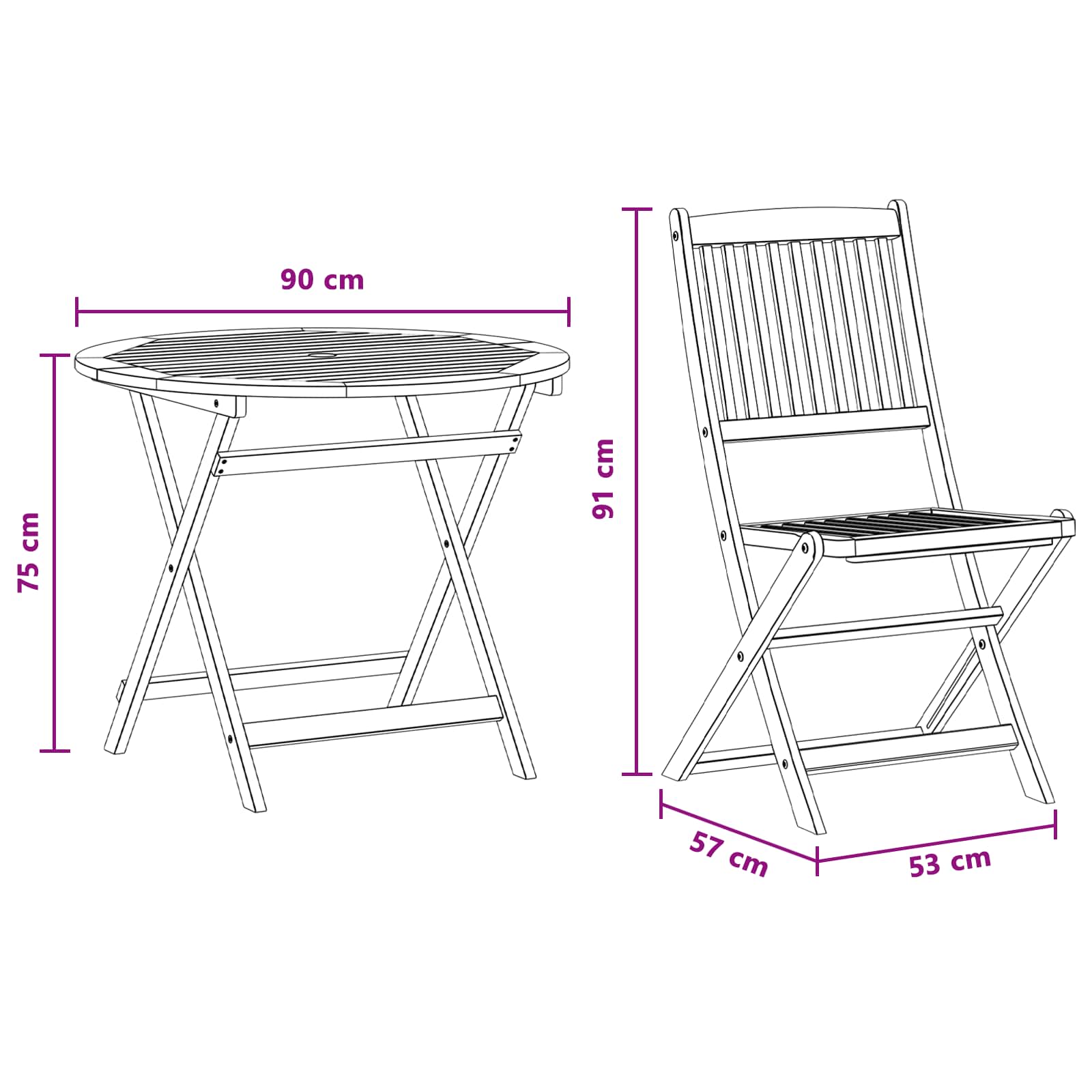 5pc Eucalyptus Outdoor Furniture Set | Simpledeals