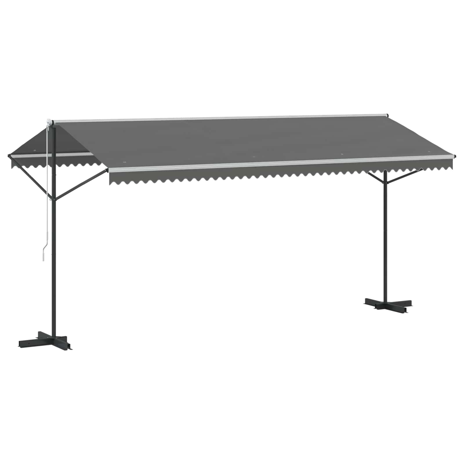 Free Standing Awning 5x3m Grey Polyester | Simpledeals