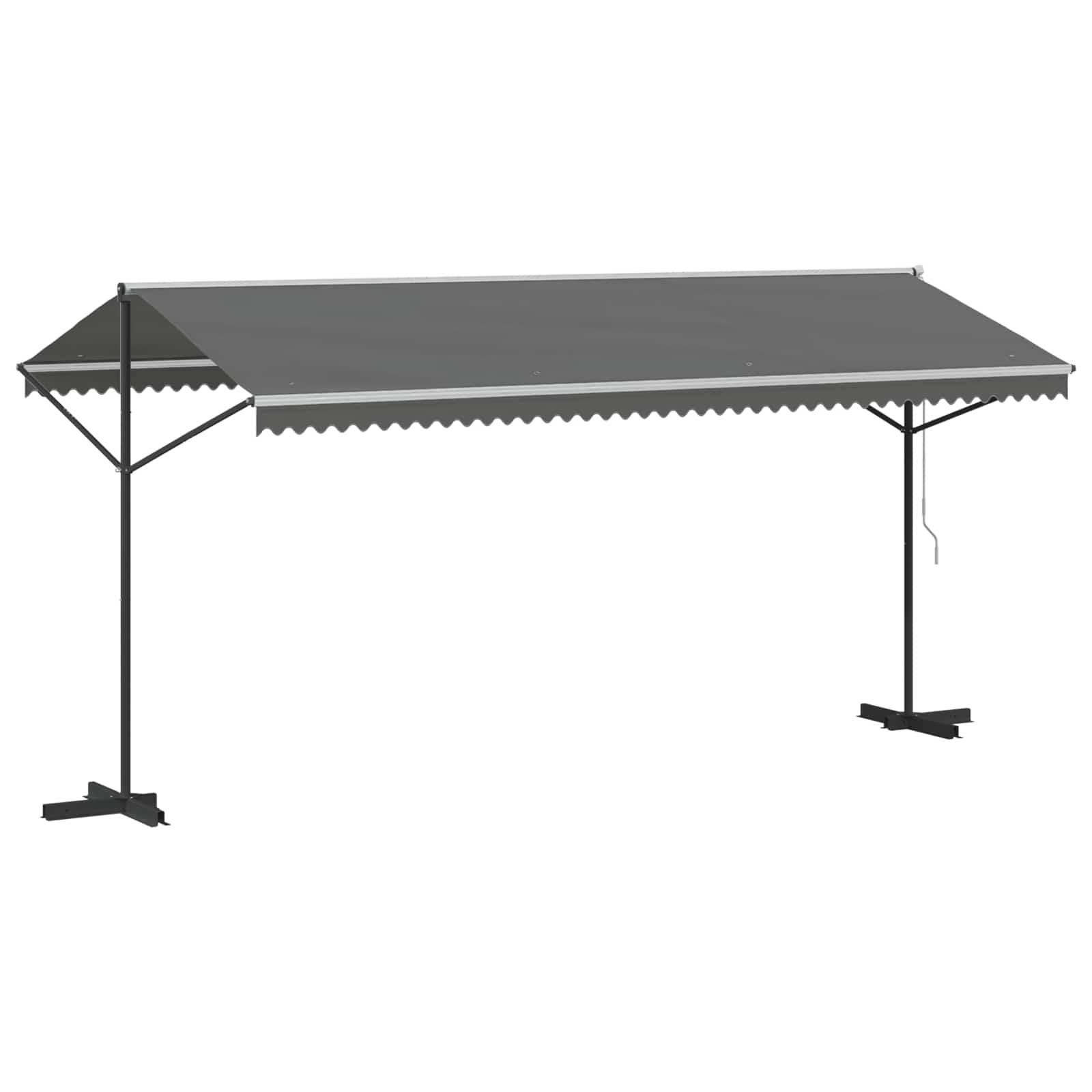 Free Standing Awning 5x3m Grey Polyester | Simpledeals
