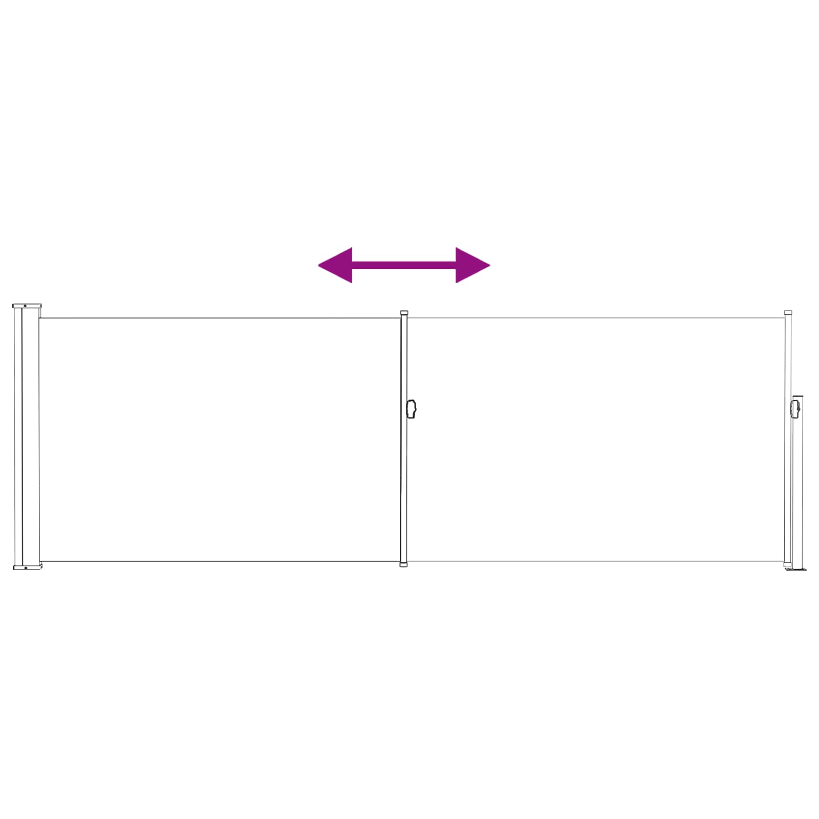 Retractable Side Awning 500x100cm Taupe | Simpledeals