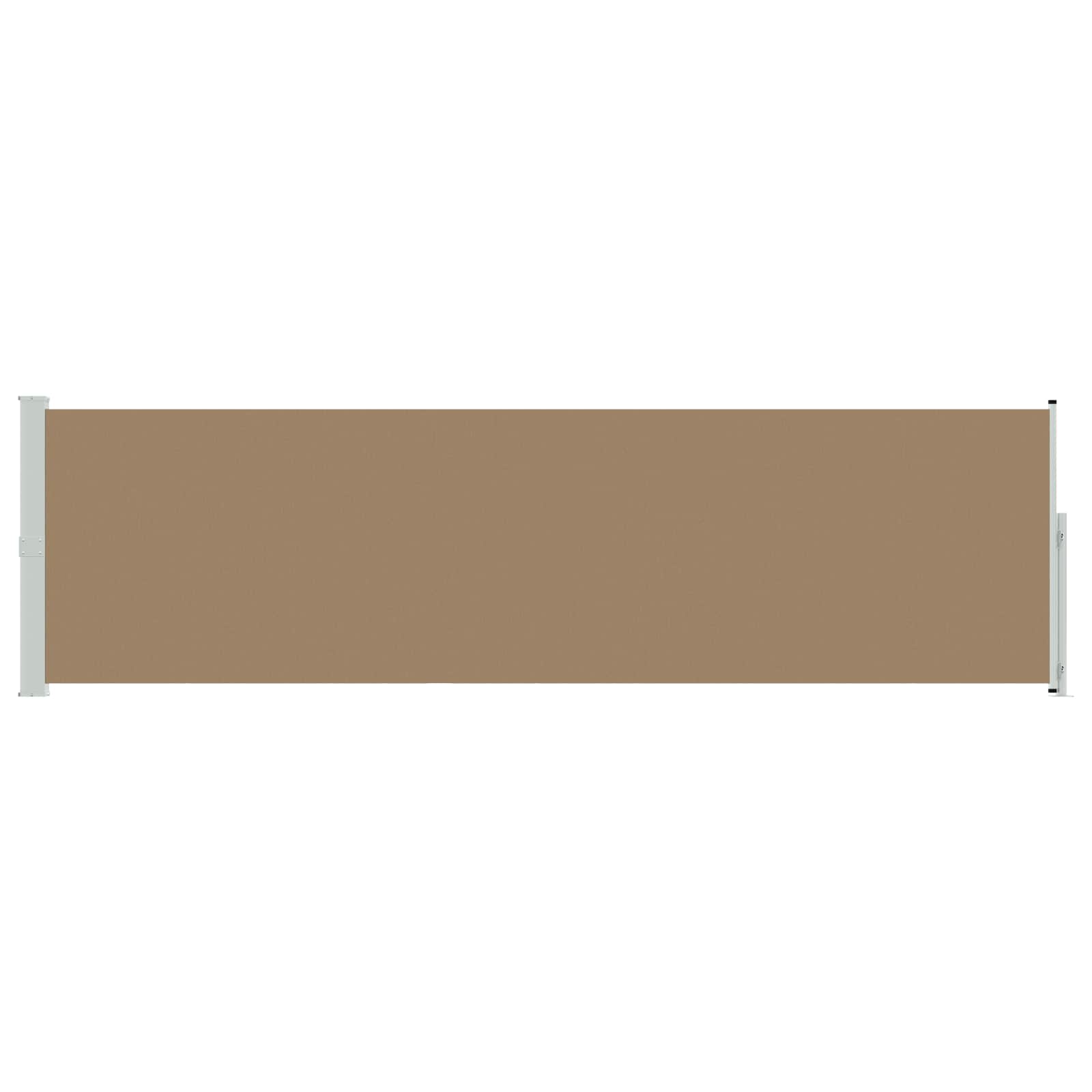 Retractable Side Awning 500x117cm Taupe | Simpledeals