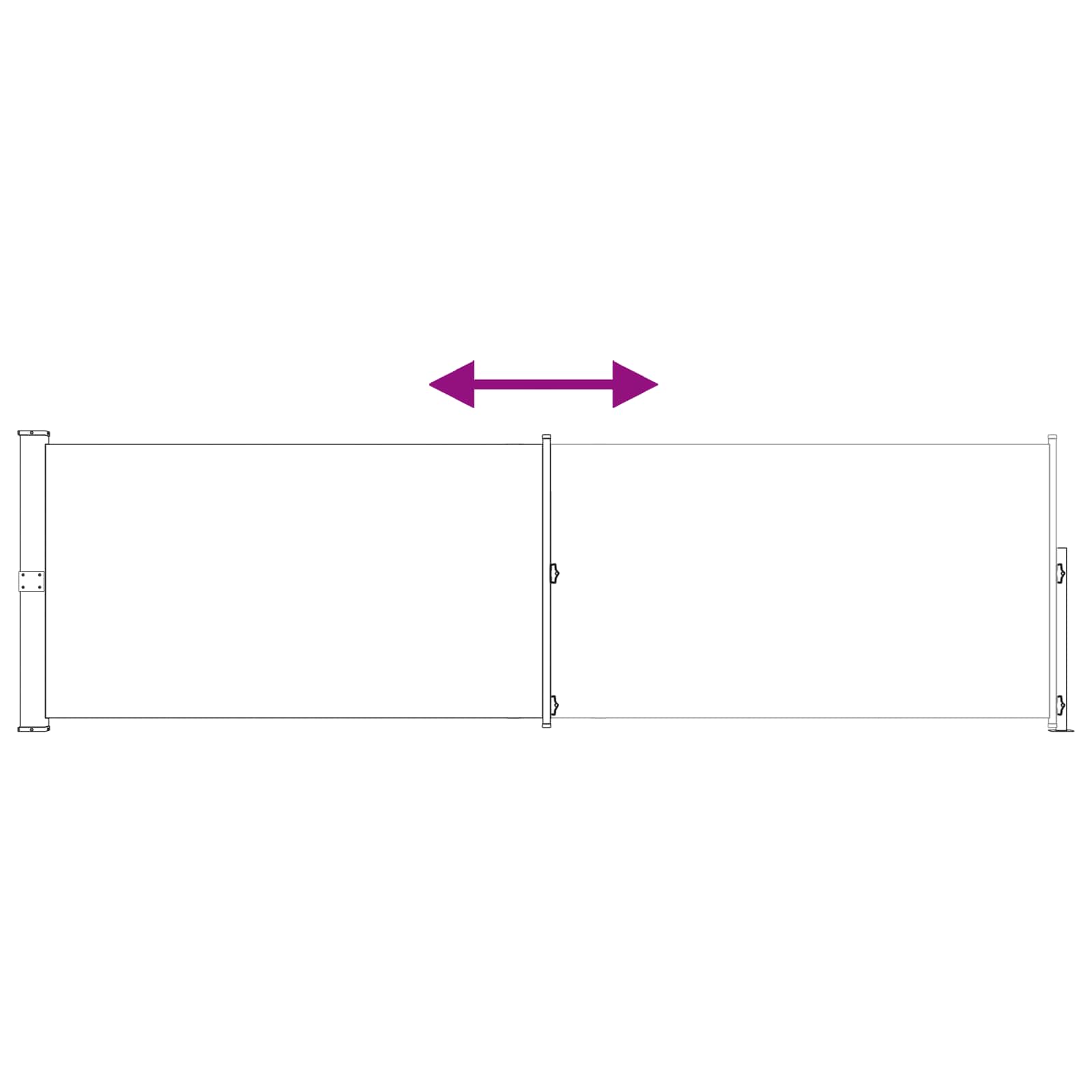Retractable Side Awning 500x140cm Taupe | Simpledeals
