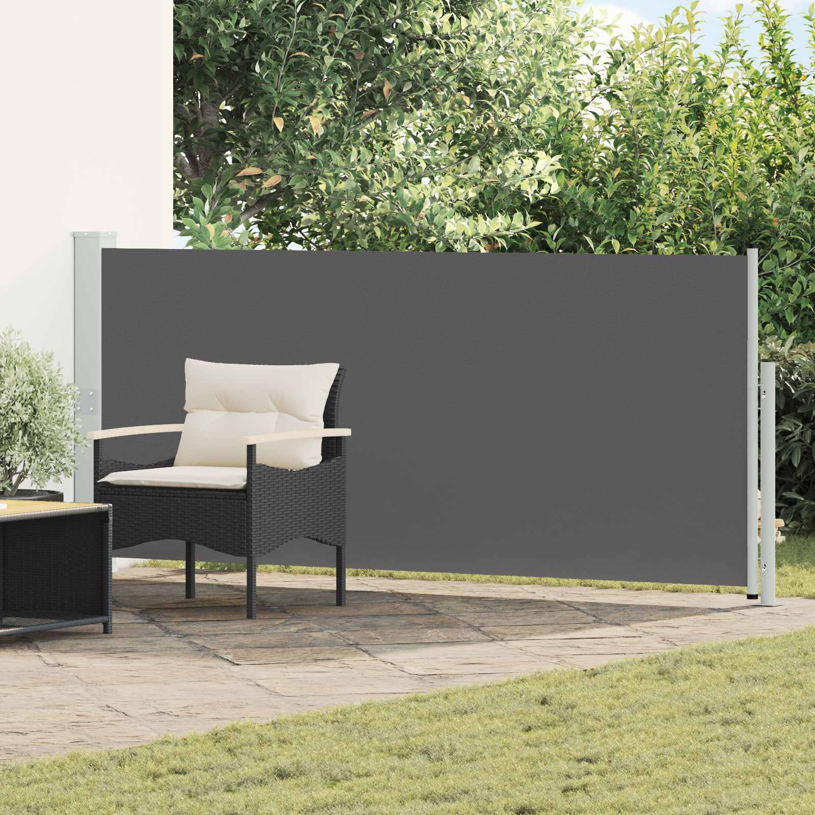 Retractable Side Awning Anthracite 500x160cm | Simpledeals