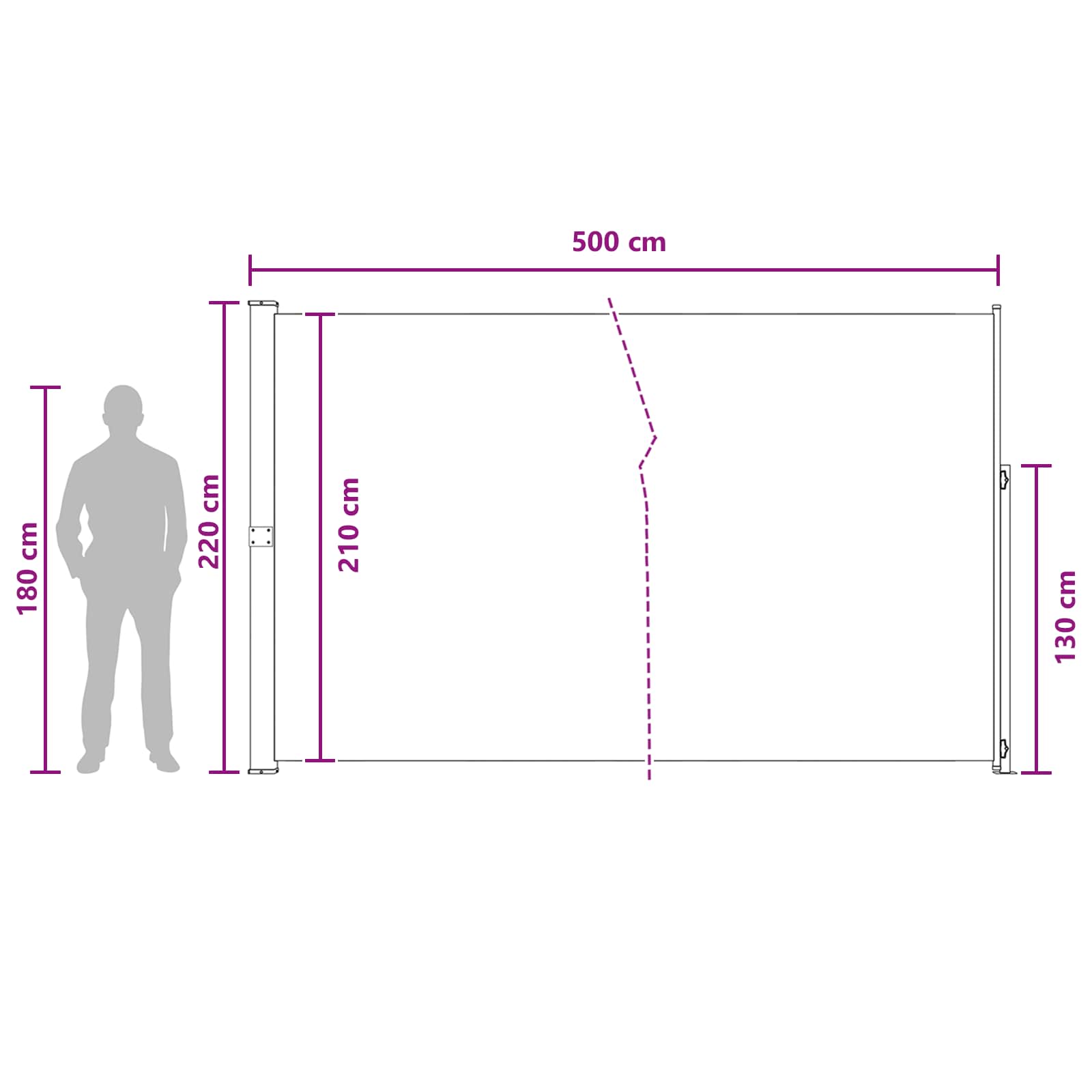 Retractable Side Awning Outdoor Privacy Screen | Simpledeals