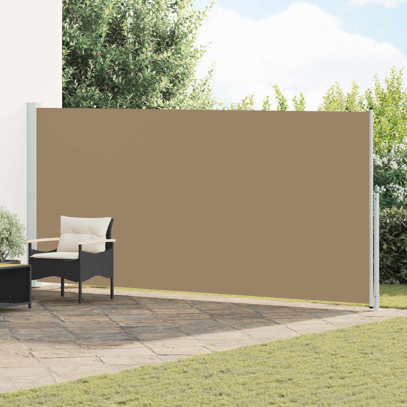 Retractable Side Awning 600x180cm Taupe | Simpledeals