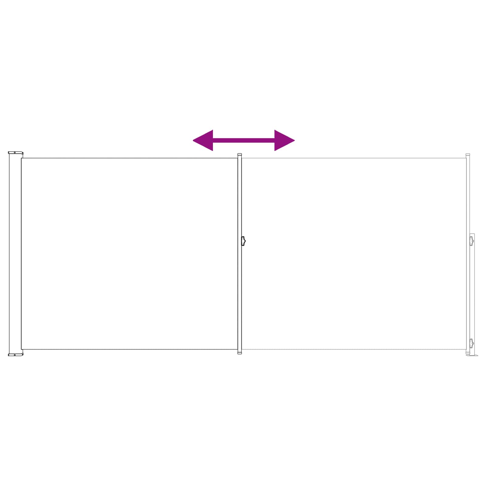 Retractable Side Awning 600x220cm Taupe | Simpledeals