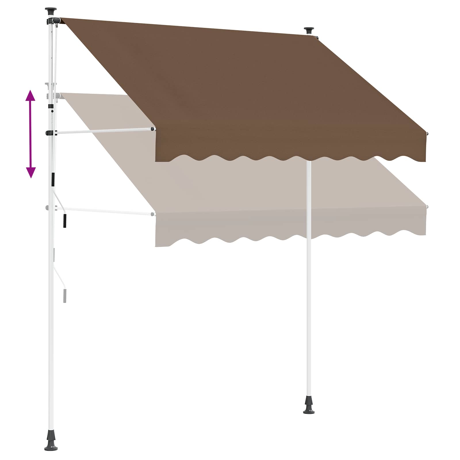 Retractable Awning 350cm Taupe Outdoor | Simpledeals