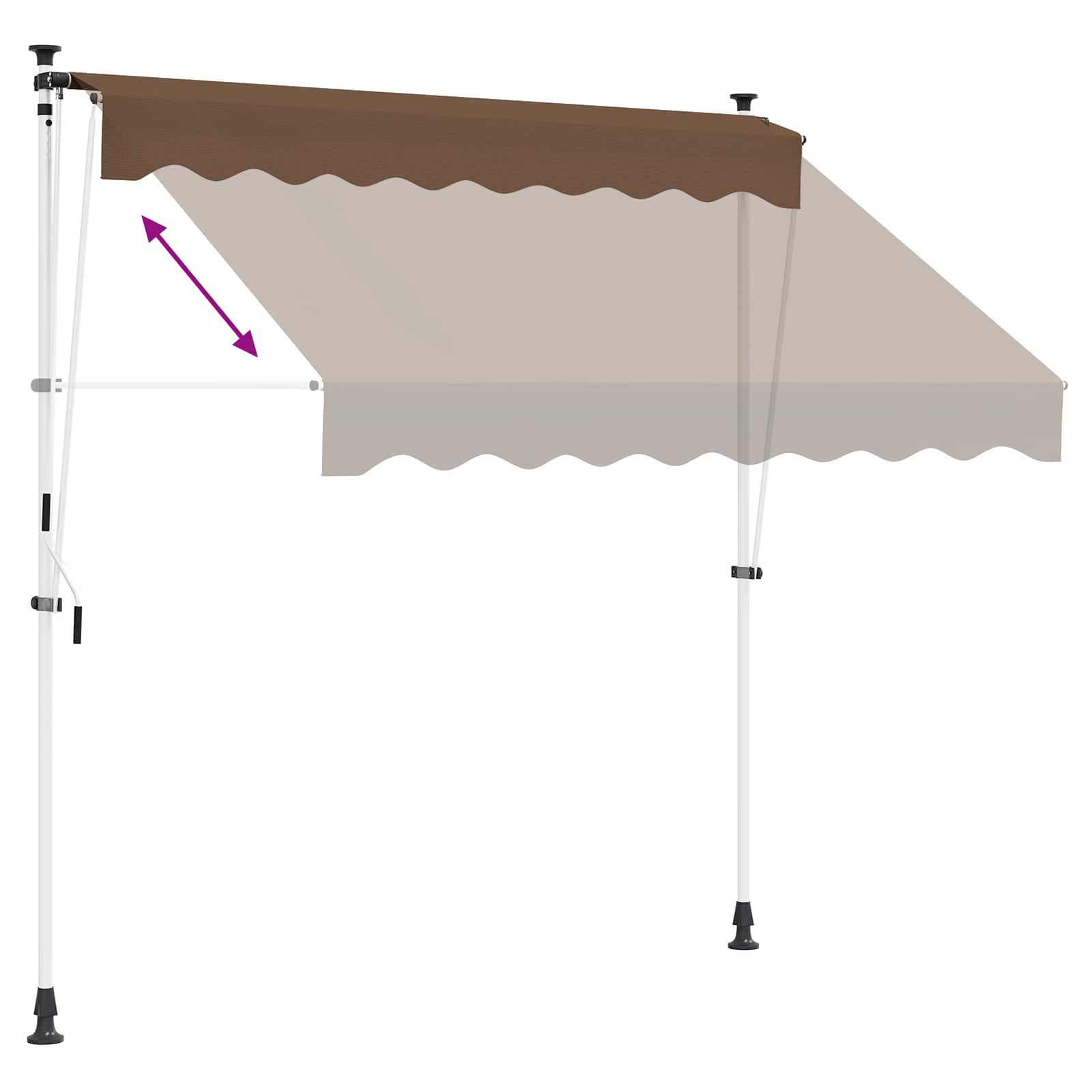 Retractable Awning 350cm Taupe Outdoor | Simpledeals