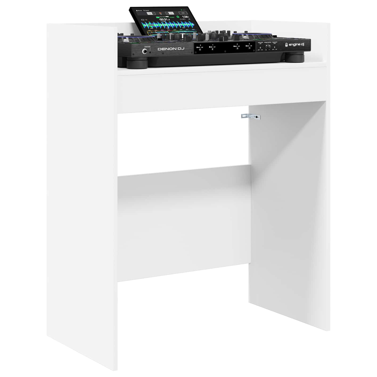 DJ Table White Engineered Wood 102x45x102cm