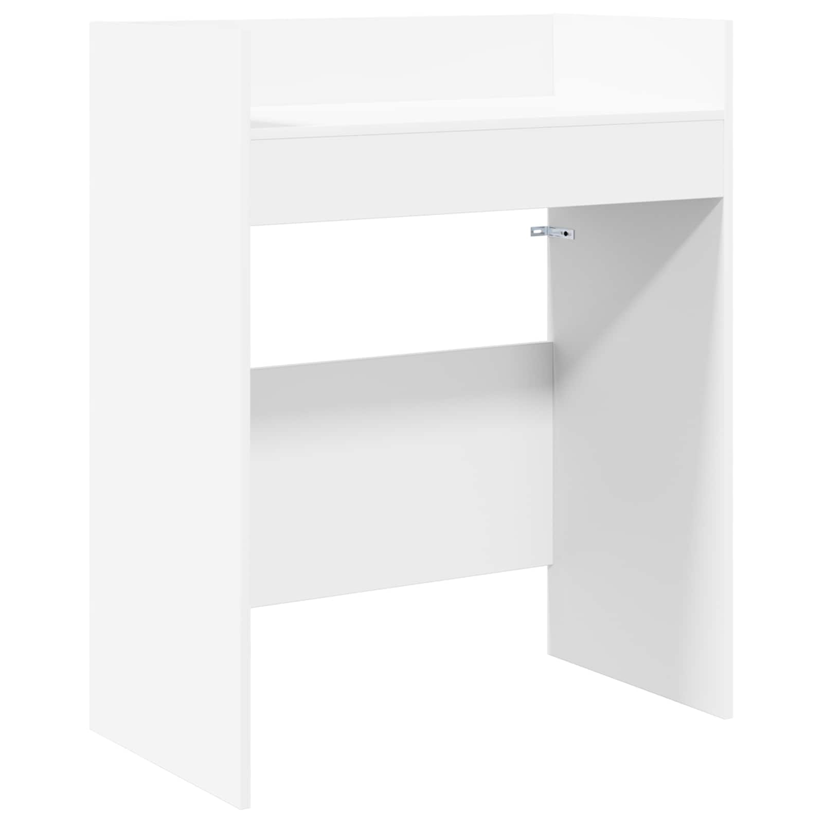 DJ Table White Engineered Wood 82x45x102cm