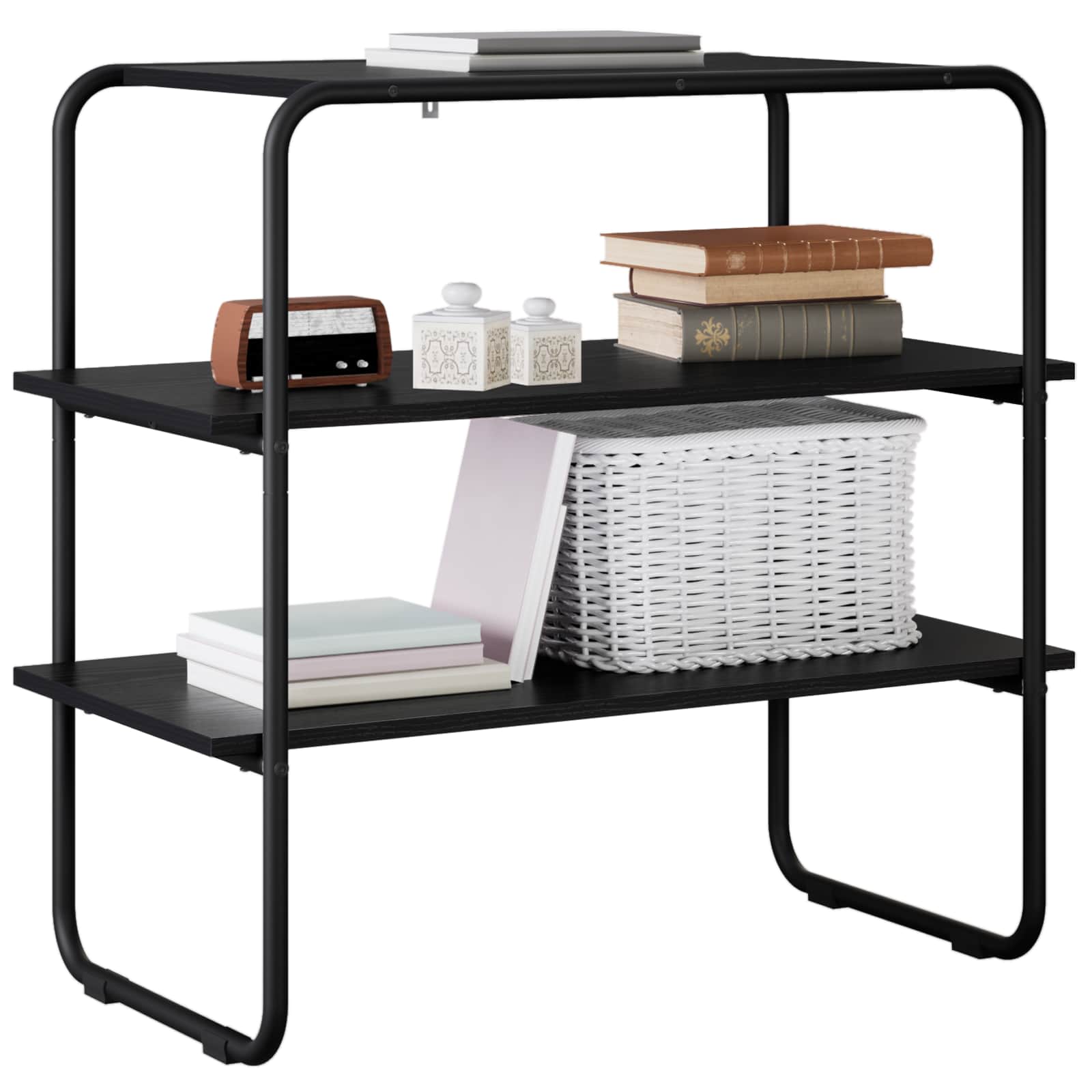 Black Oak Console Table 80cm Shelf | Simpledeals