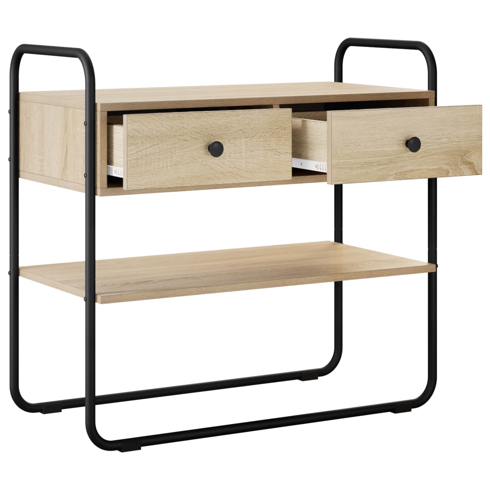 Sonoma Oak Console Table 2 Drawers 100cm | Simpledeals