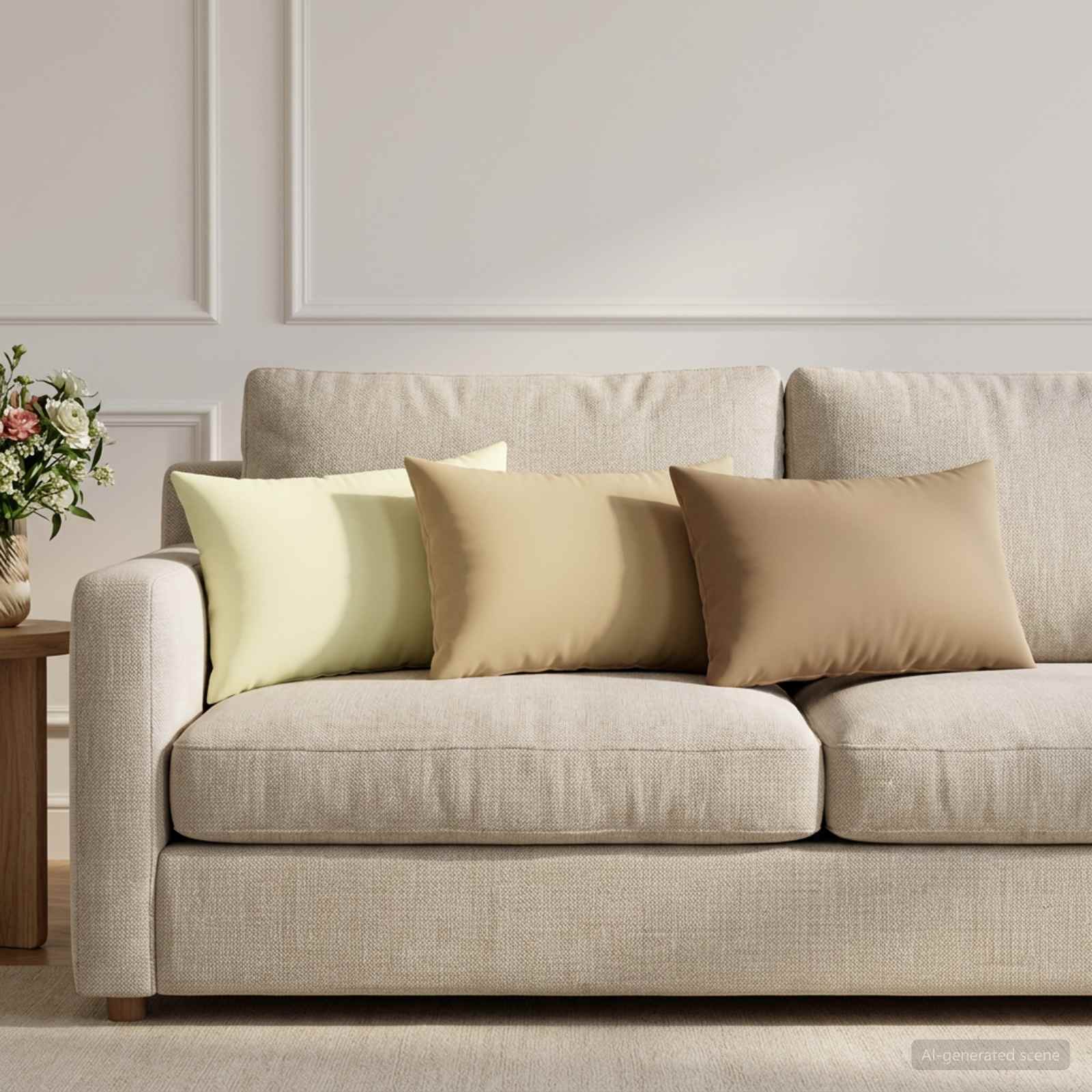 Cream Cushion Set 2 Pieces 40x60cm