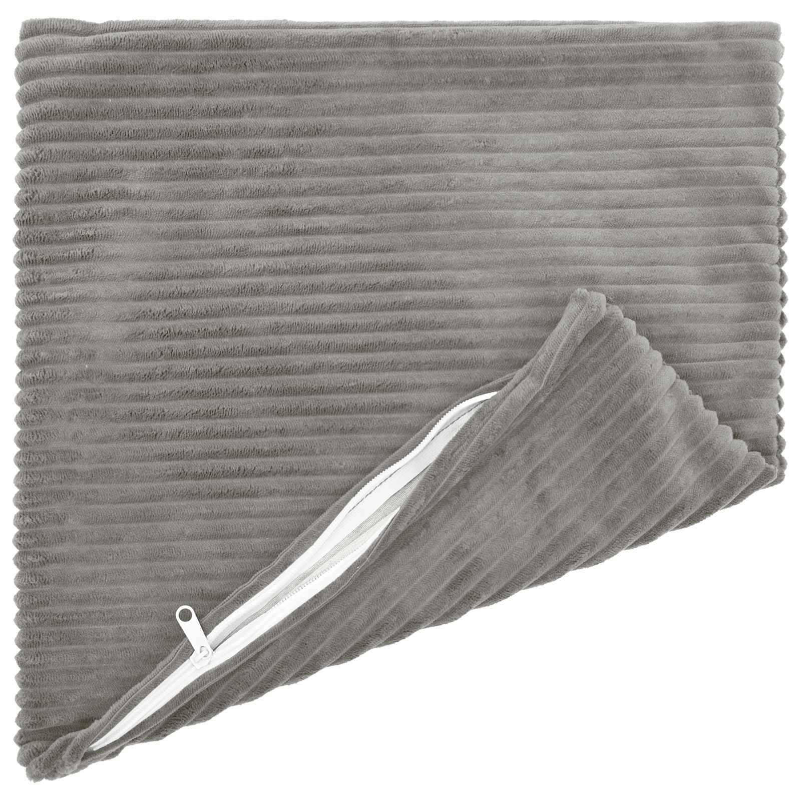 Polyester Corduroy - Grey 40x40cm