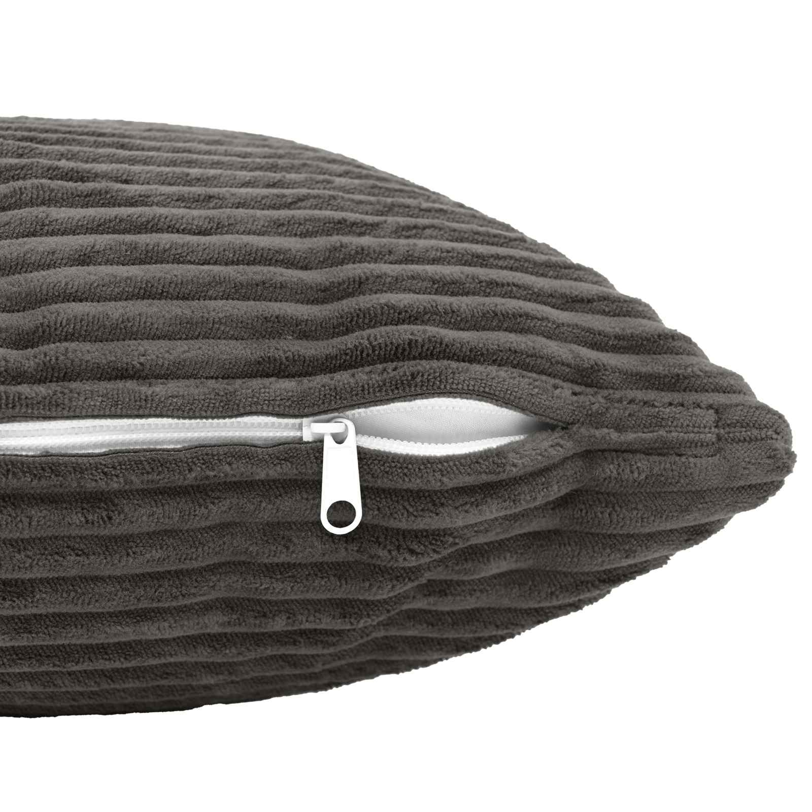 Cushion Covers Dark Grey Corduroy 80x80cm
