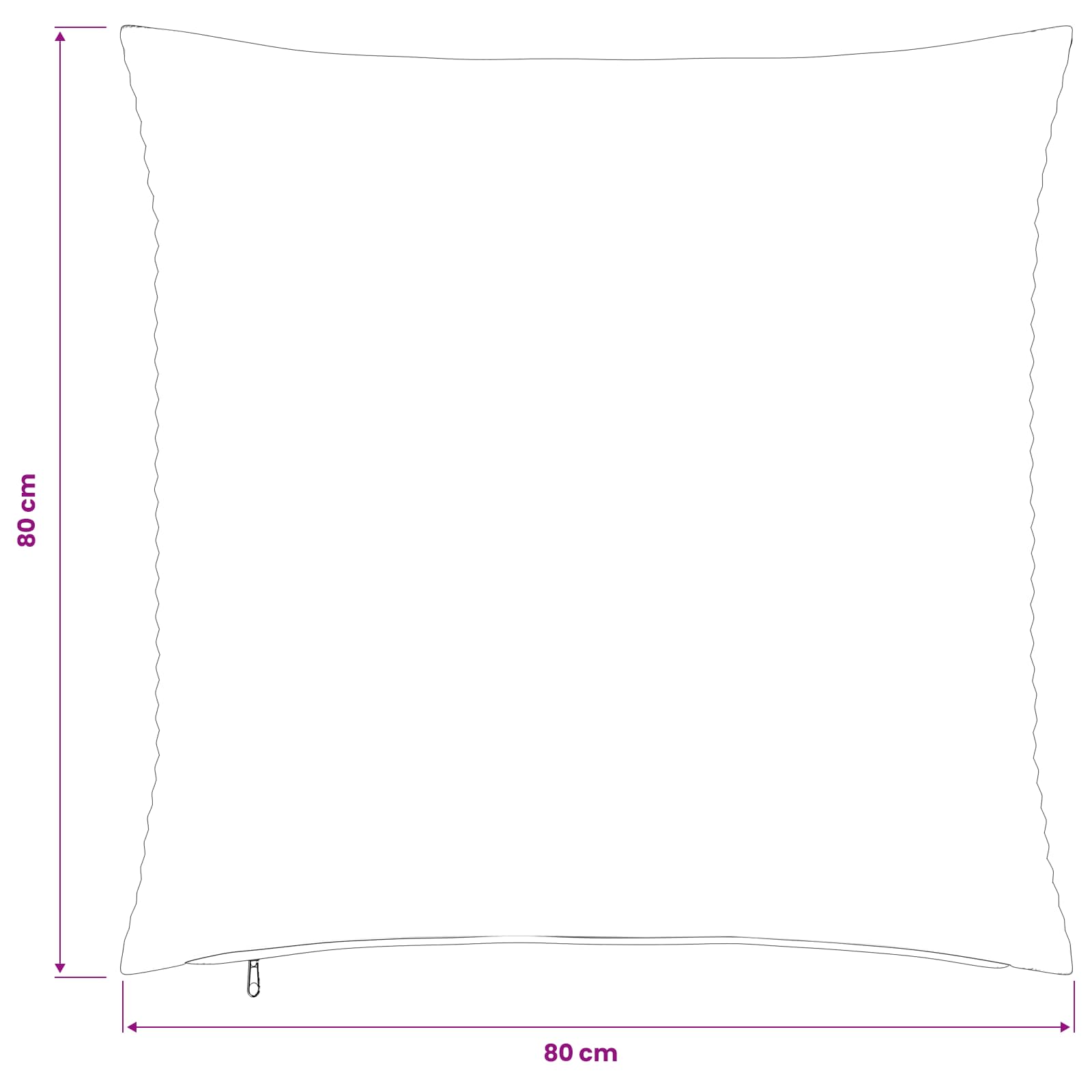 Cushion Covers Cream Corduroy 80x80cm