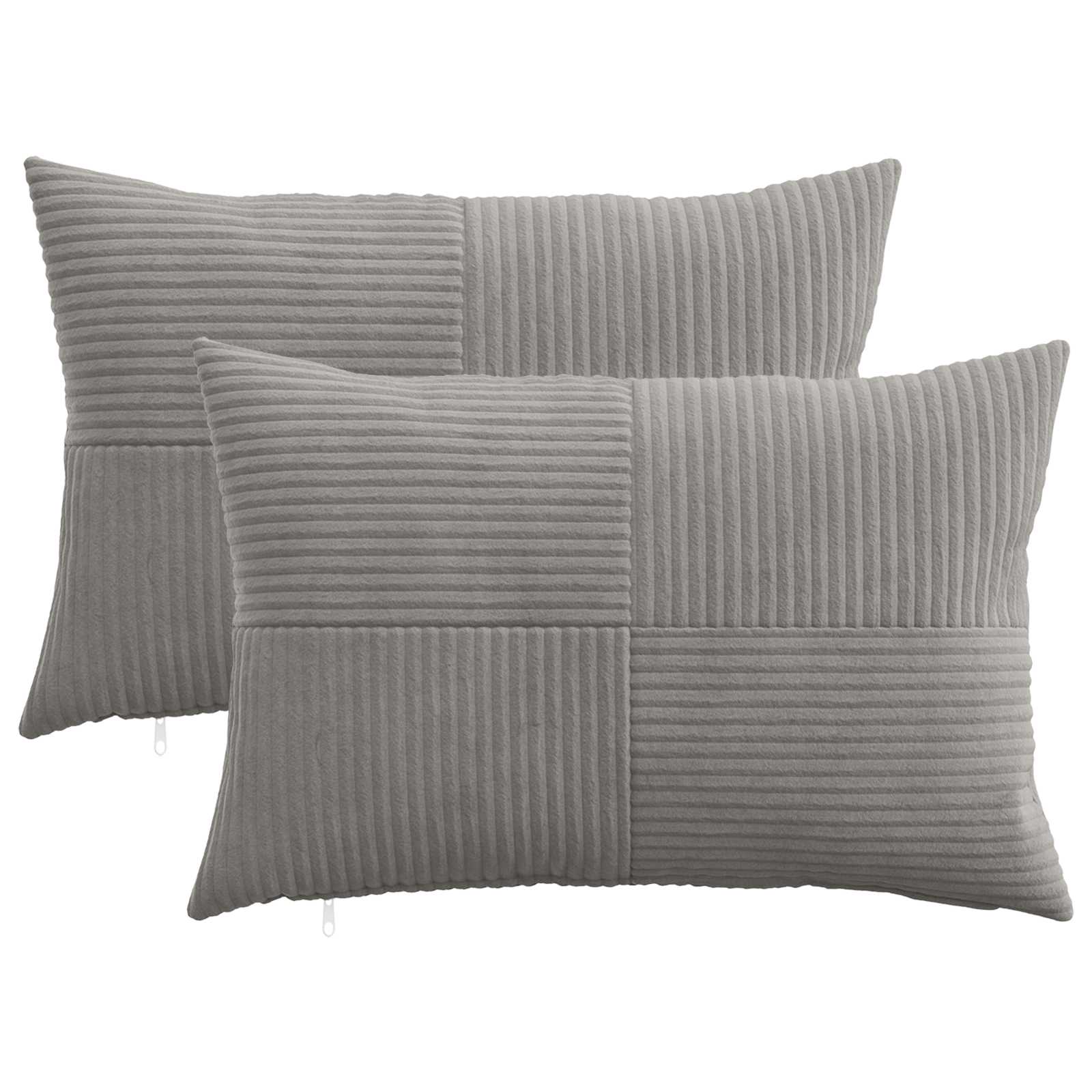 Polyester Corduroy - Grey 30x50cm