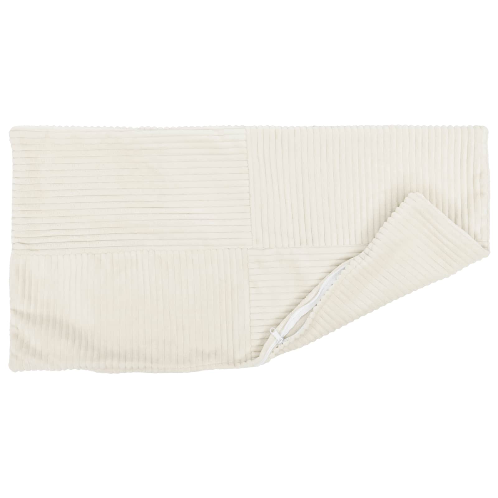 Cushion Covers Corduroy Cream 30x50cm
